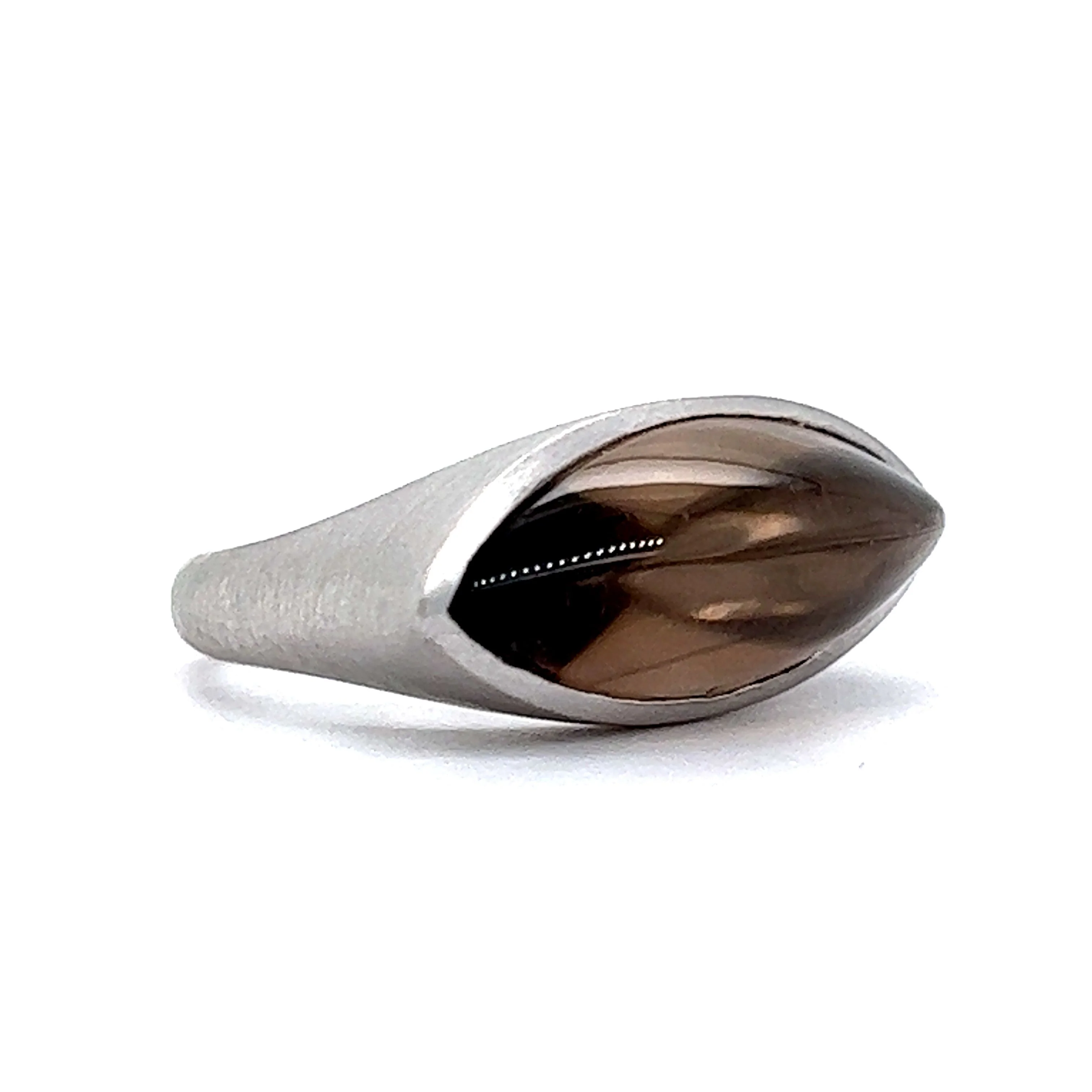 H. Stern Bezel Set Smoky Quartz Ring in 18k White Gold - Image 3