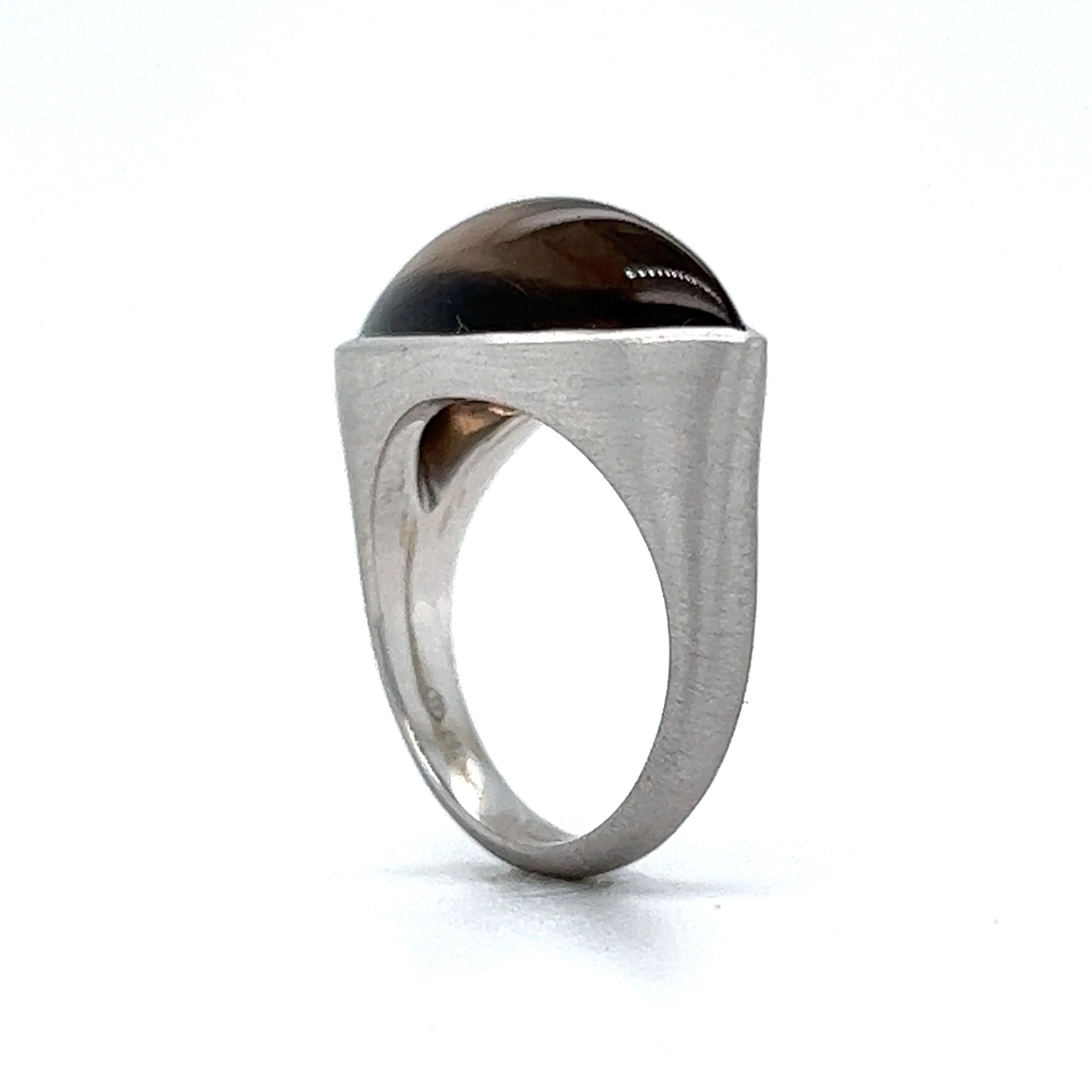 H. Stern Bezel Set Smoky Quartz Ring in 18k White Gold - Image 5
