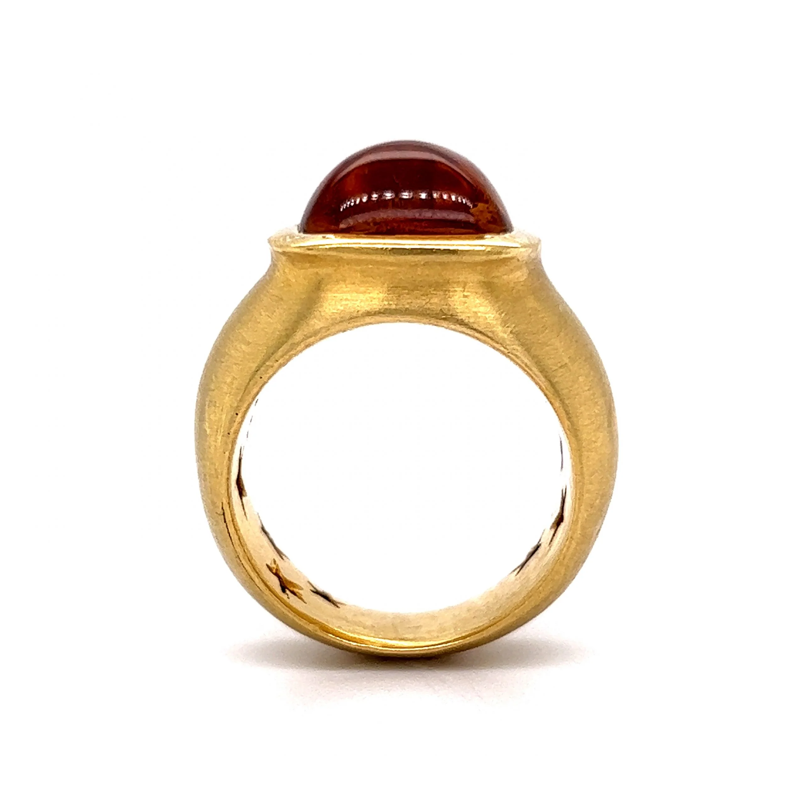 H. Stern Cabochon Cut Citrine Cocktail Ring in 18k Yellow Gold - Image 4