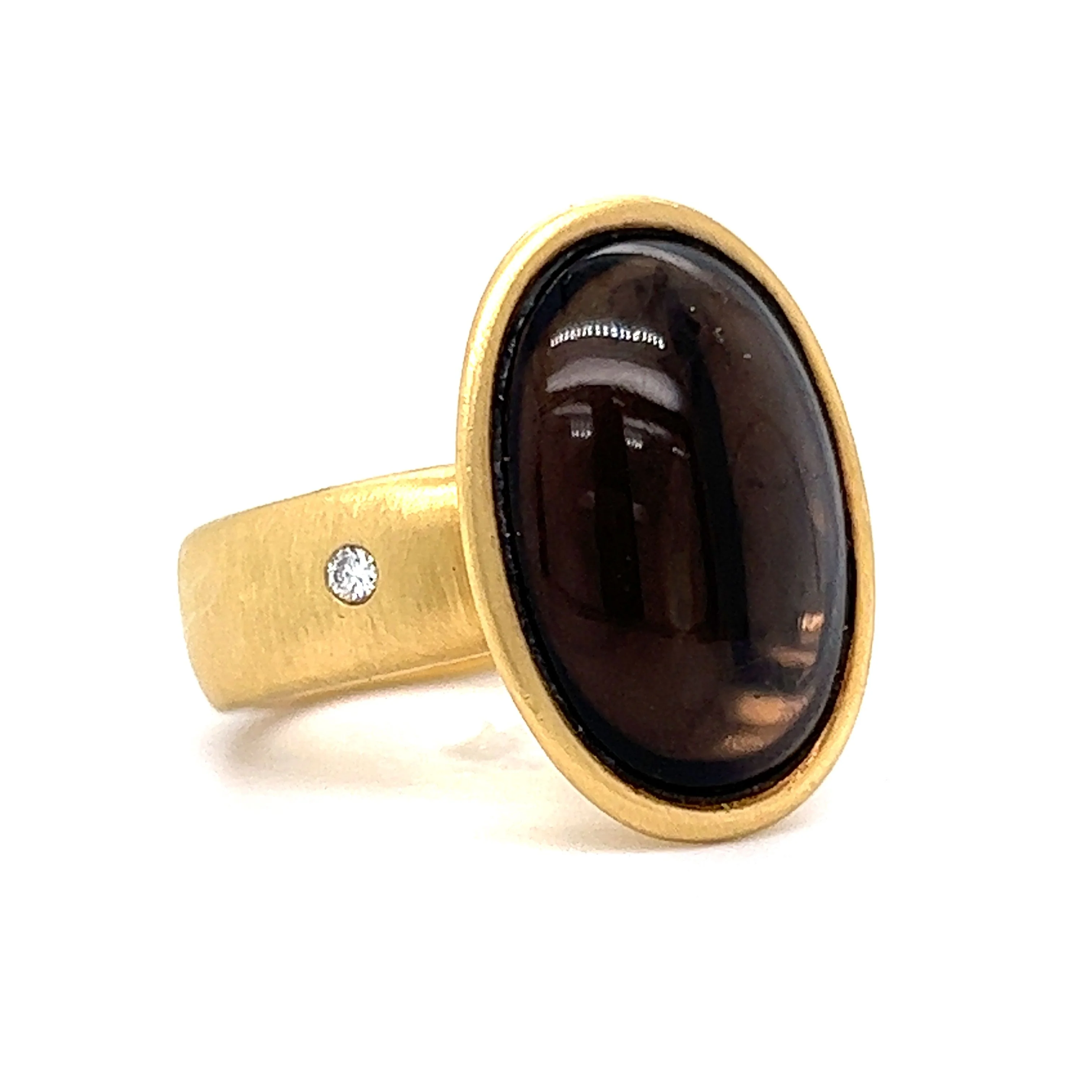 H. Stern Smoky Quartz Cocktail Ring in 18k Yellow Gold - Image 3