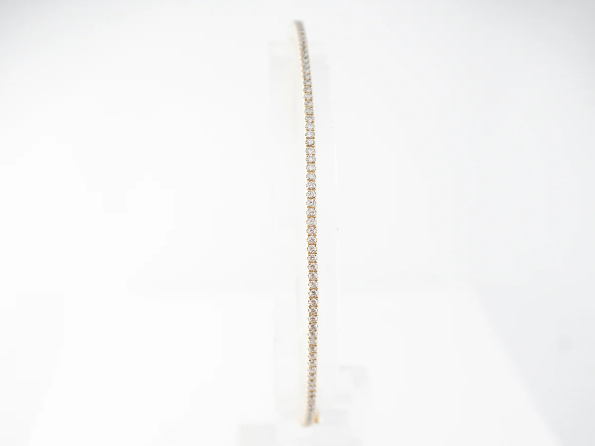 Half Carat Diamond Bangle Bracelet in 18k Yellow Gold - Image 3