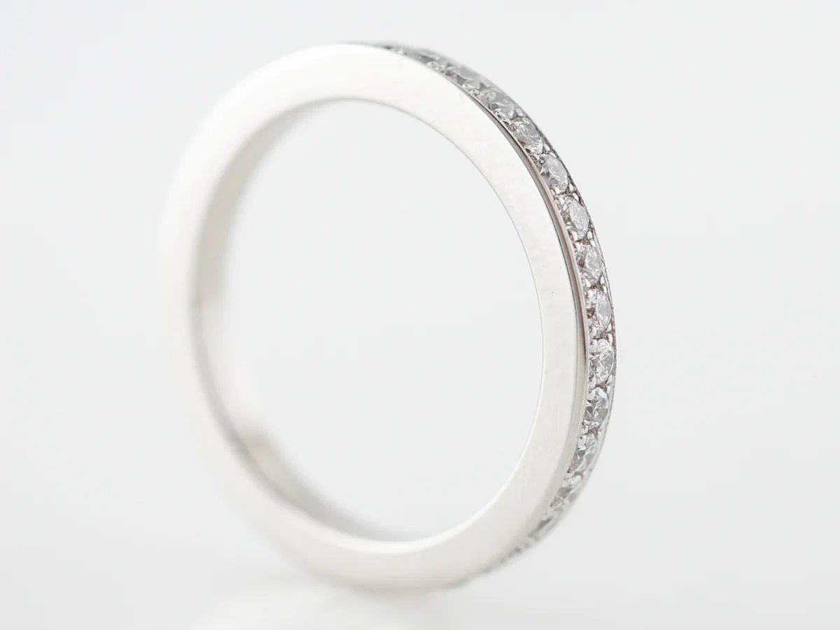 Half Carat Diamond Eternity Wedding Band in Platinum - Image 3