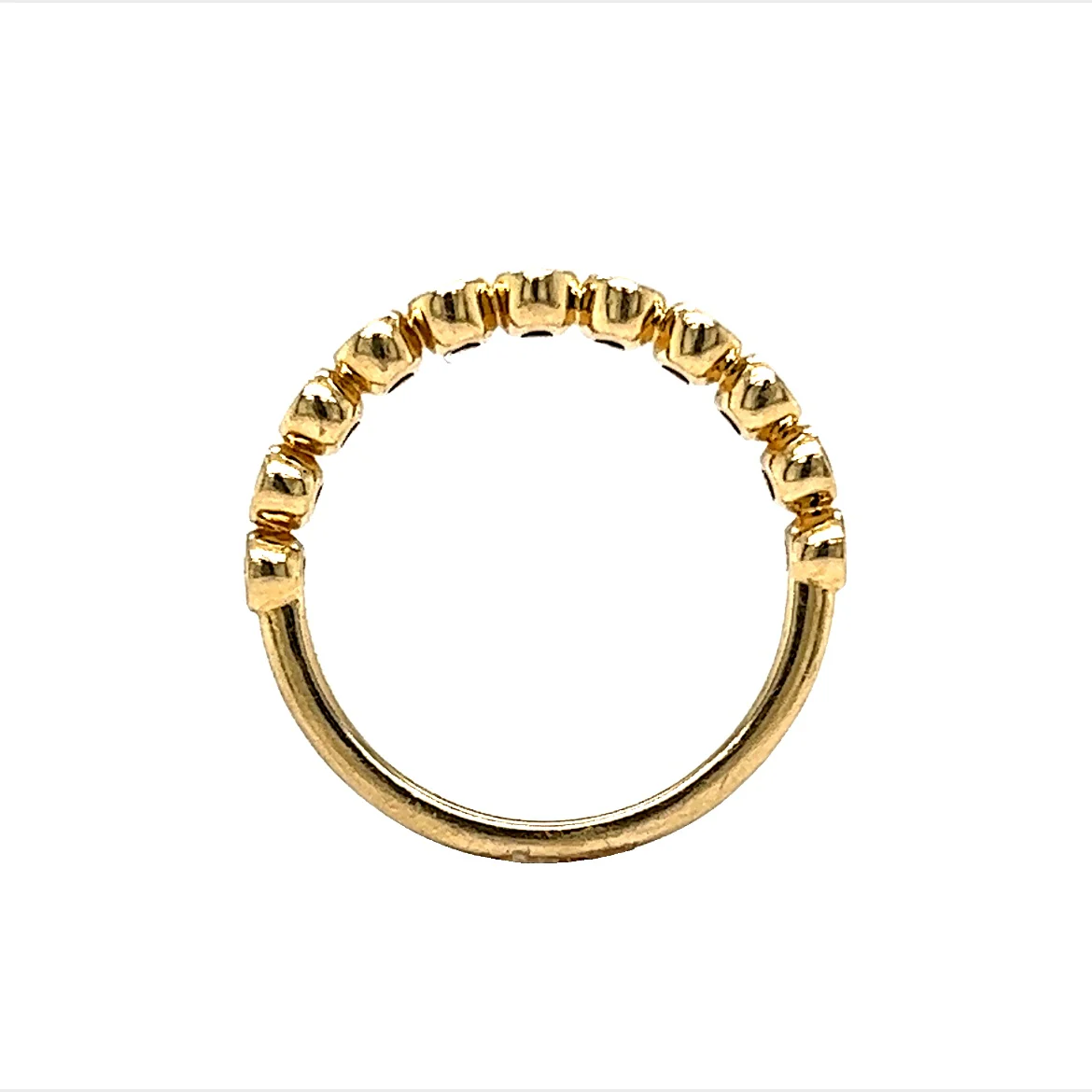 Half Eternity Bezel Set Diamond Band in 14k Yellow Gold - Image 4