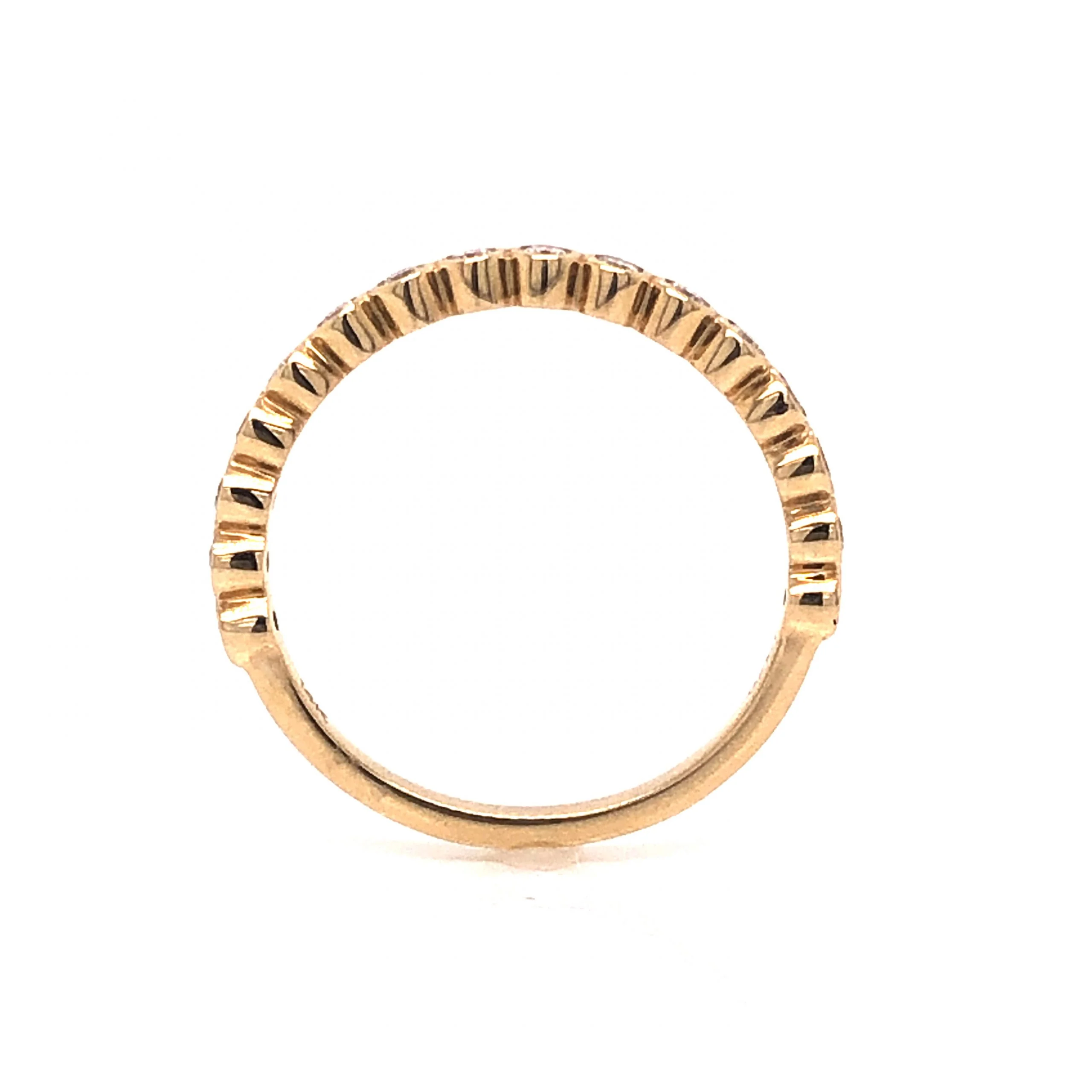 Half Eternity Bezel Set Diamond Band in 14k Yellow Gold - Image 4