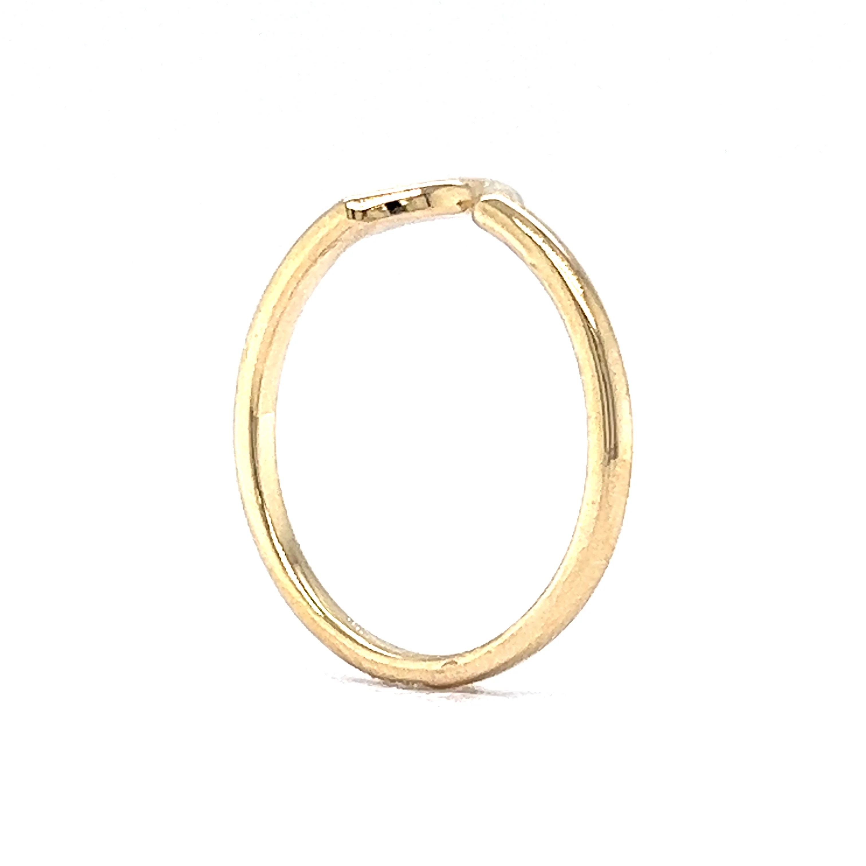 Half Moon Curved Wedding Band in 14k Yellow Gold - Image 5
