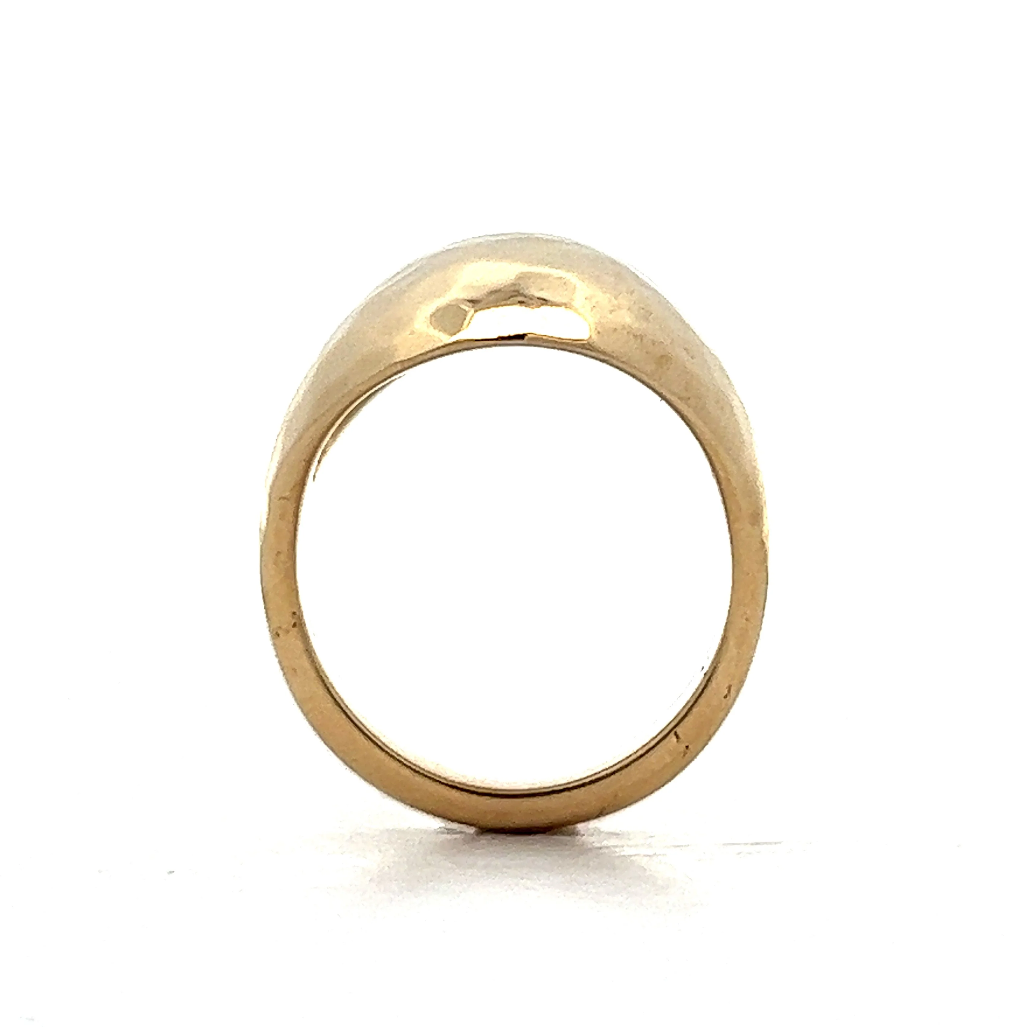 Hammered Dome Cocktail Ring in 14k Yellow Gold - Image 4