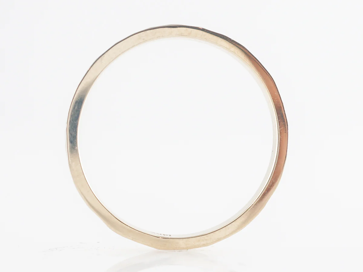 Hammered Finish Wedding Band in 14k Yellow Gold - Image 3