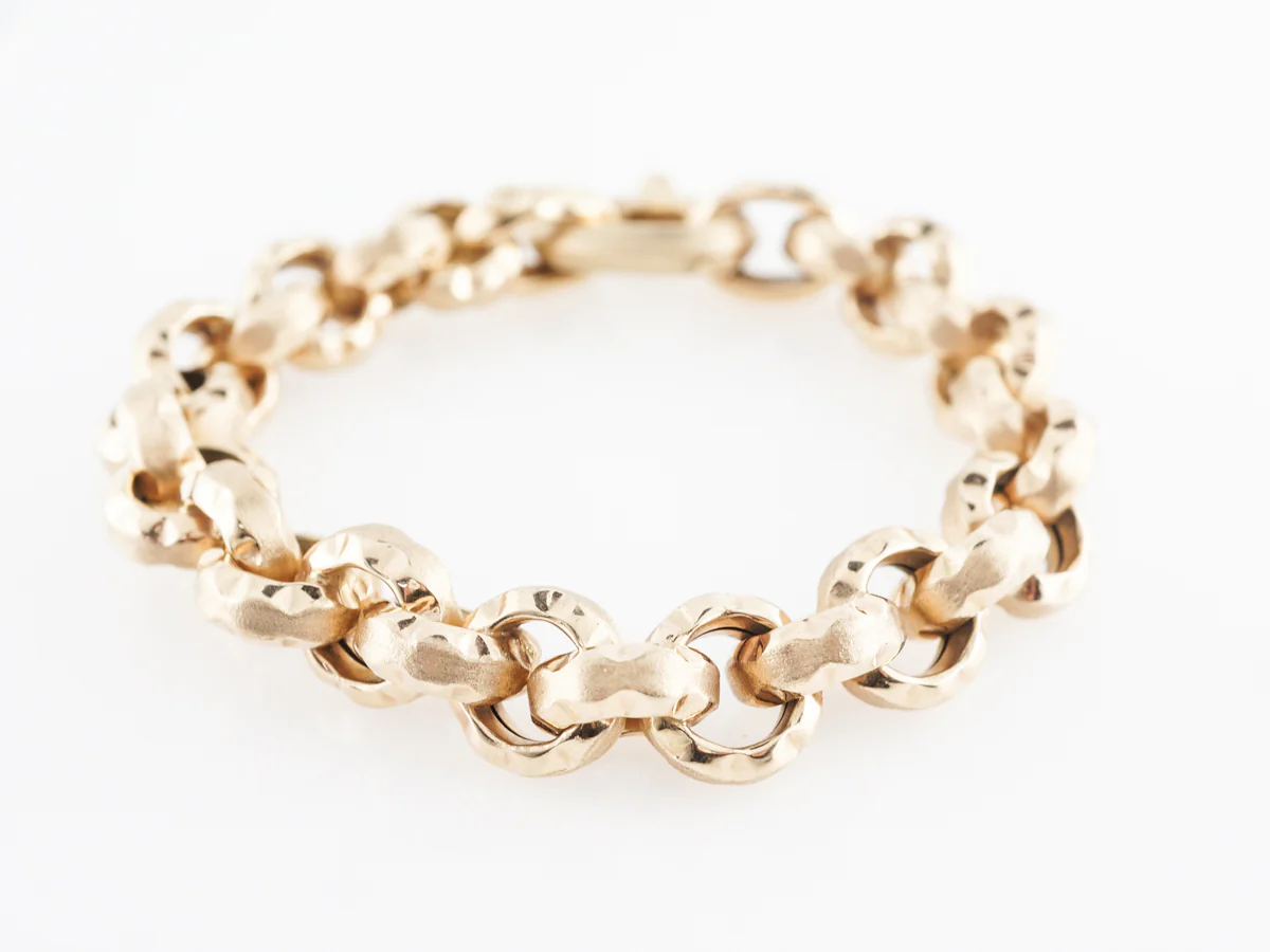 Heavy Italian Made Bracelet in 14k Yellow Gold - Image 2