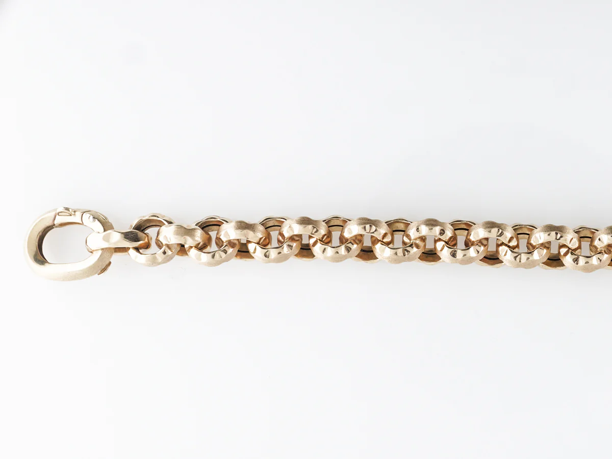 Heavy Italian Made Bracelet in 14k Yellow Gold - Image 3