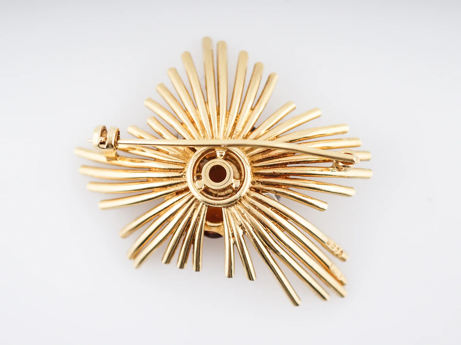 Henry George Murphy Falcon Studio Pin 1.20 Round Brilliant Cut Citrine in 14k Yellow Gold - Image 3
