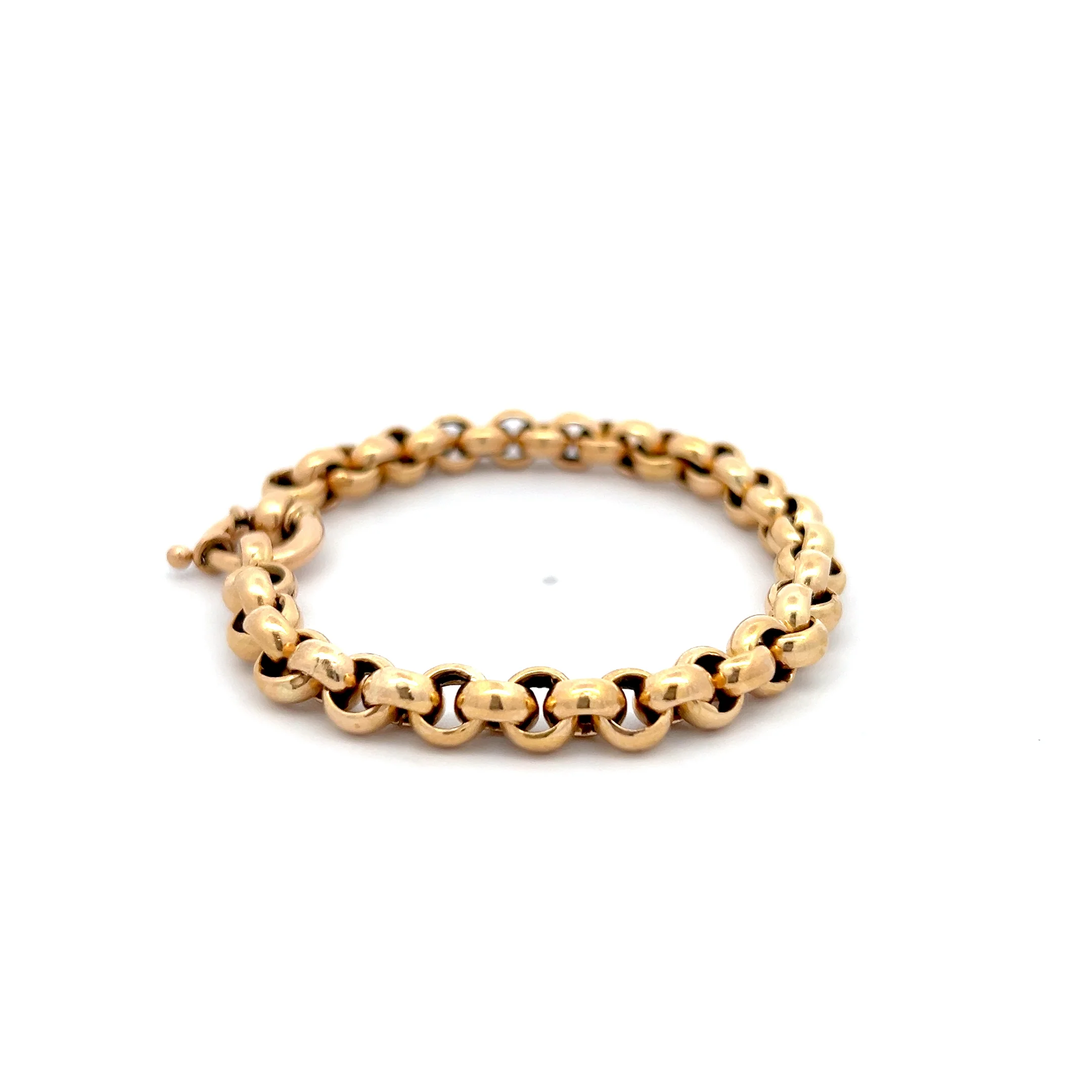 Hollow Rolo Link Bracelet in 18k Yellow Gold - Image 3