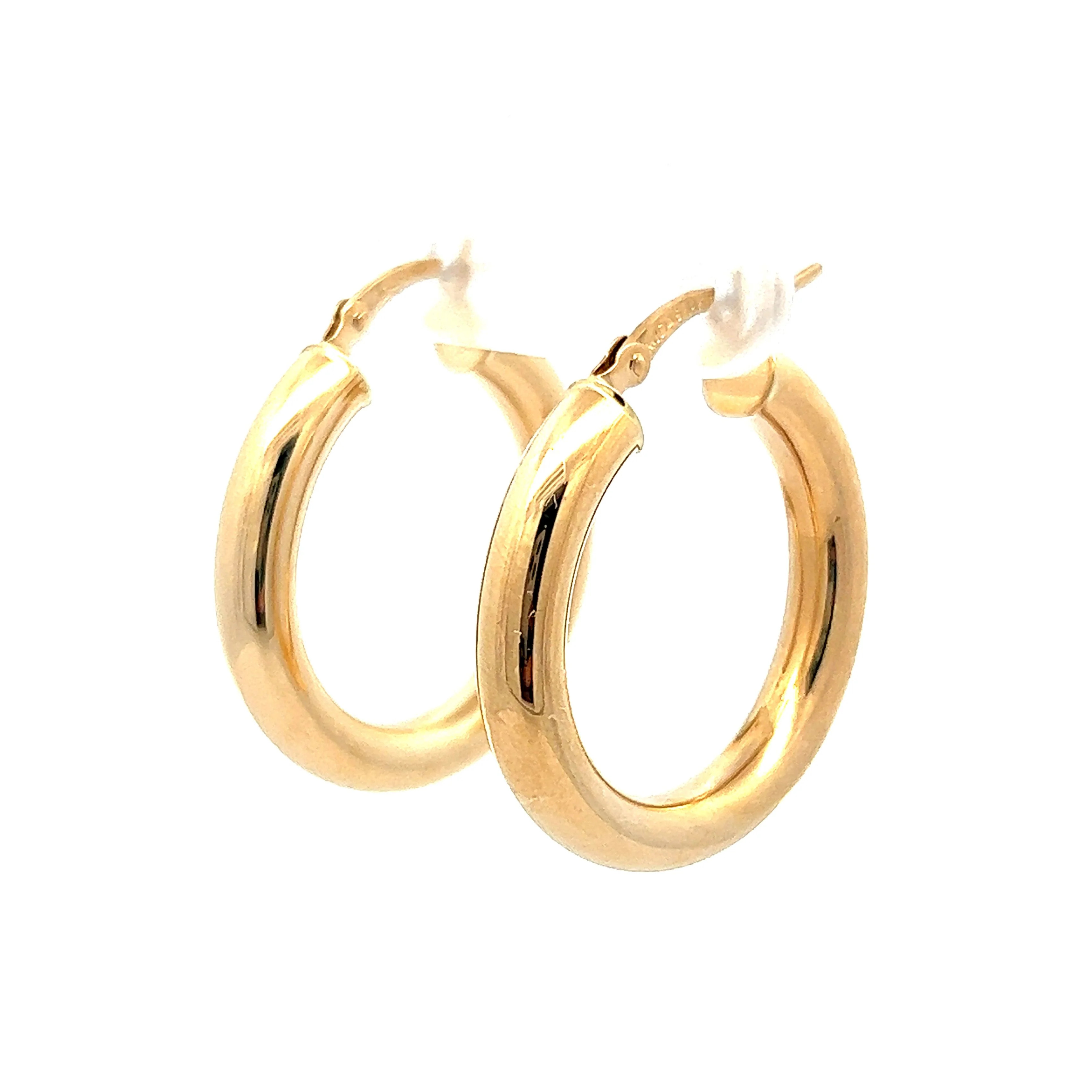 25mm Hoop Earrings in 14k Yellow Gold - Image 2