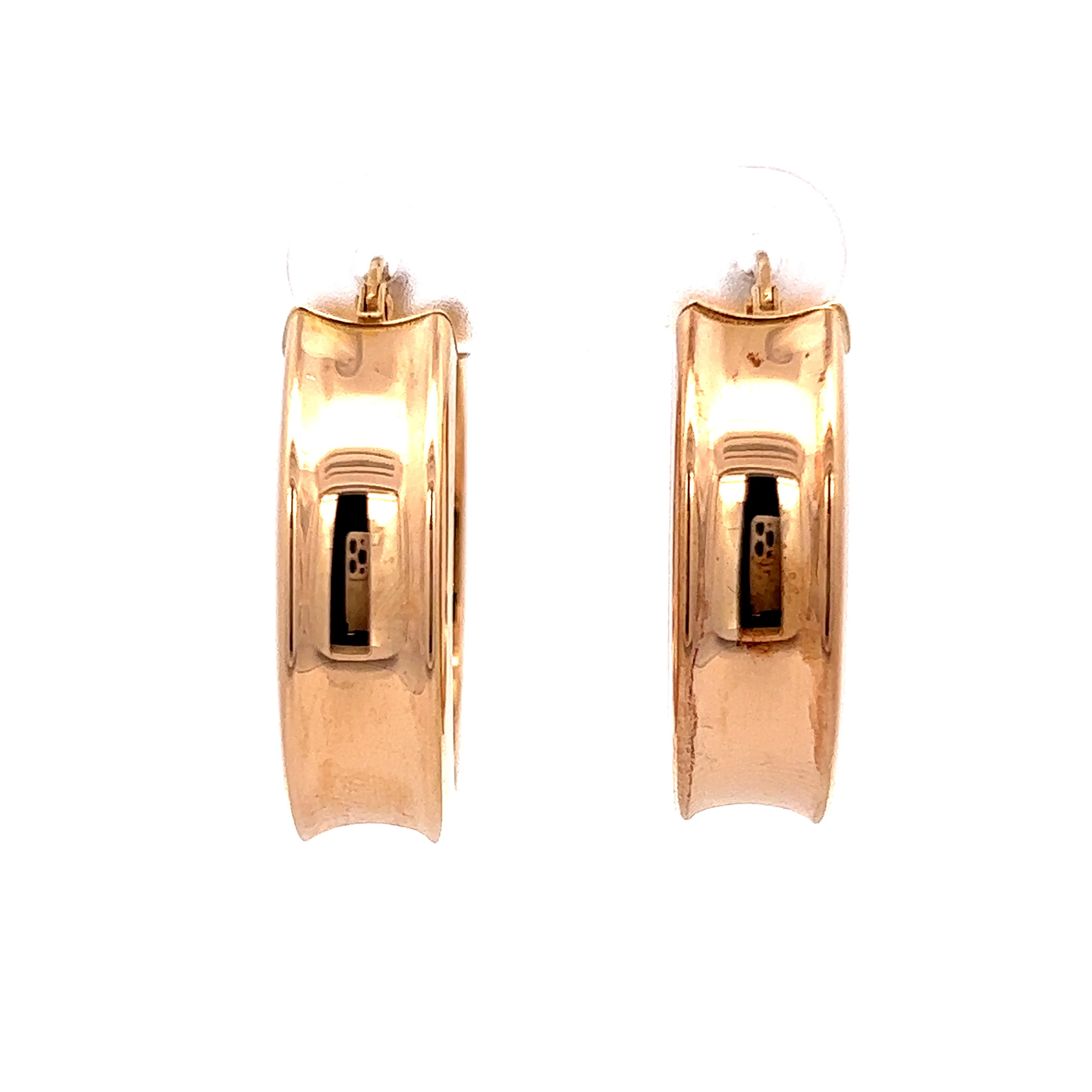Simple Hoop Earrings in 14k Yellow Gold