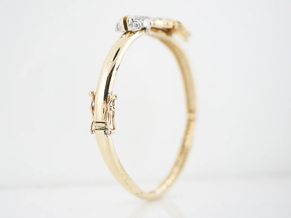 Horse Bracelet Modern 1.50 Round Brilliant Cut Diamonds in 18K White & Yellow Gold - Image 7