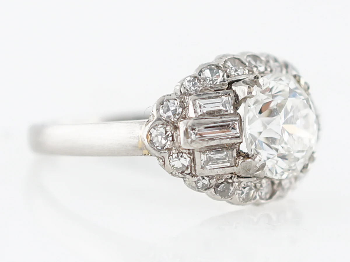 Incredible 1.50 Carat Late Art Deco Diamond Ring - Image 3