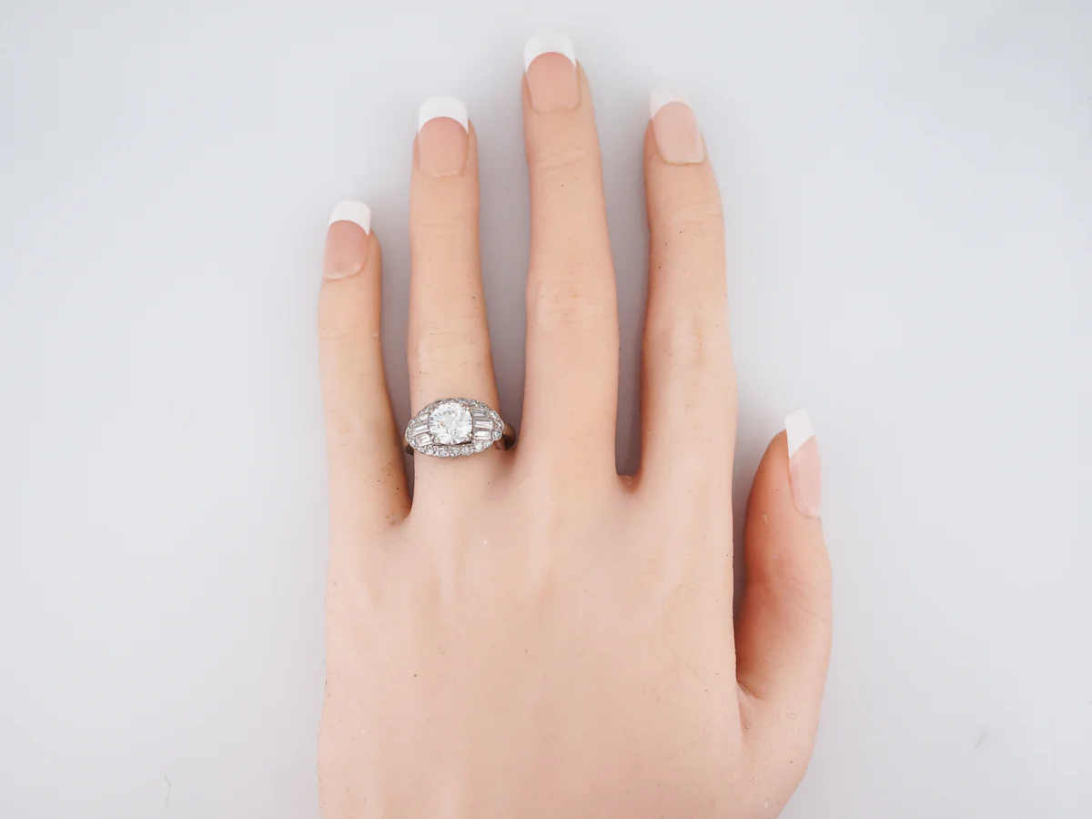 Incredible 1.50 Carat Late Art Deco Diamond Ring - Image 6