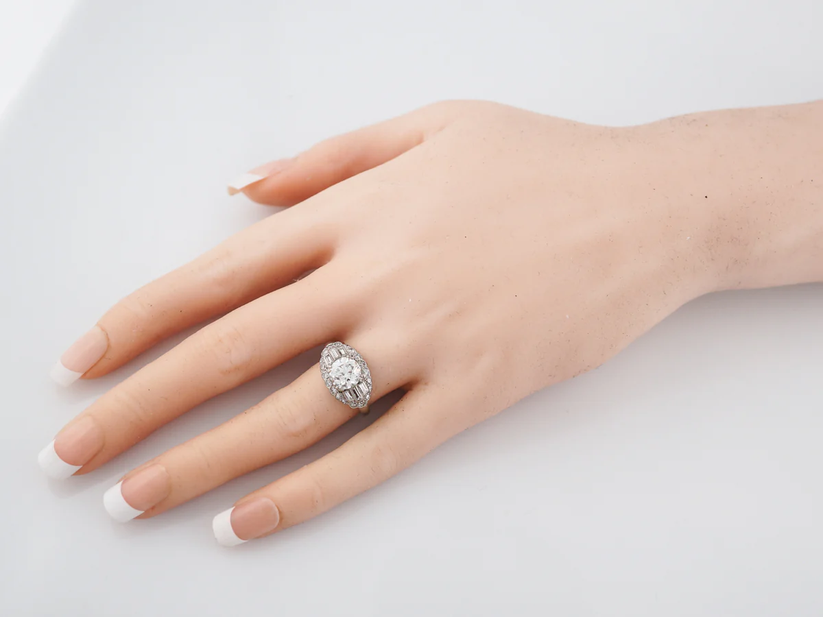 Incredible 1.50 Carat Late Art Deco Diamond Ring - Image 7