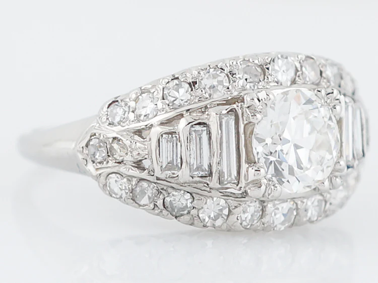 Incredible Antique Diamond Engagement Ring Art Deco - Image 3