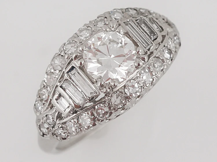 Incredible Antique Diamond Engagement Ring Art Deco - Image 4