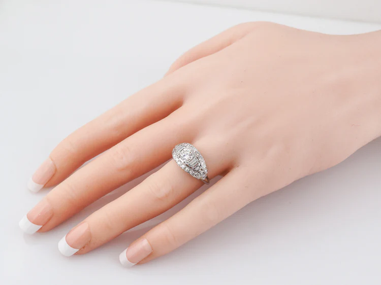 Incredible Antique Diamond Engagement Ring Art Deco - Image 9