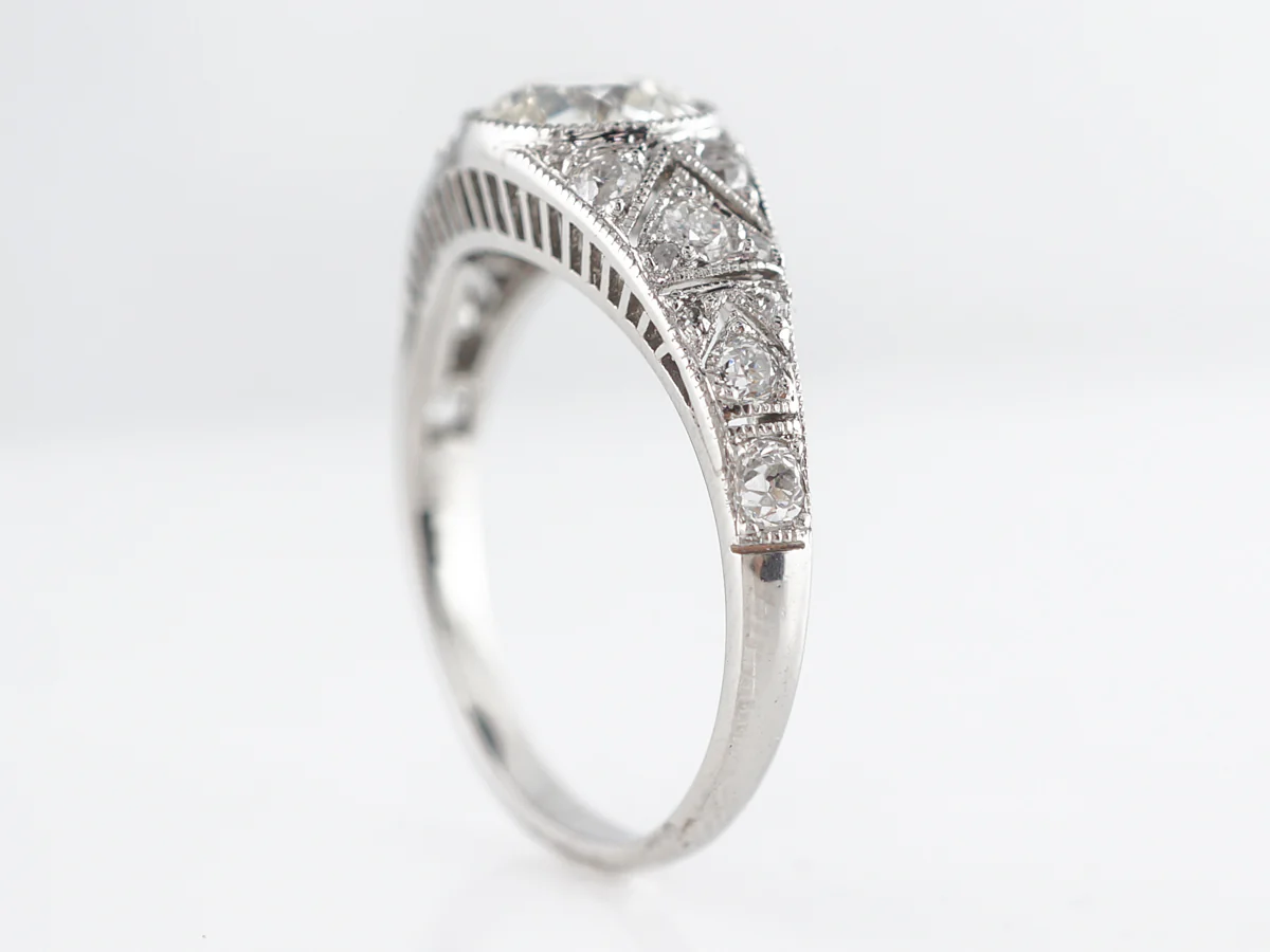 Incredible Art Deco Diamond Engagement Ring in Platinum - Image 5