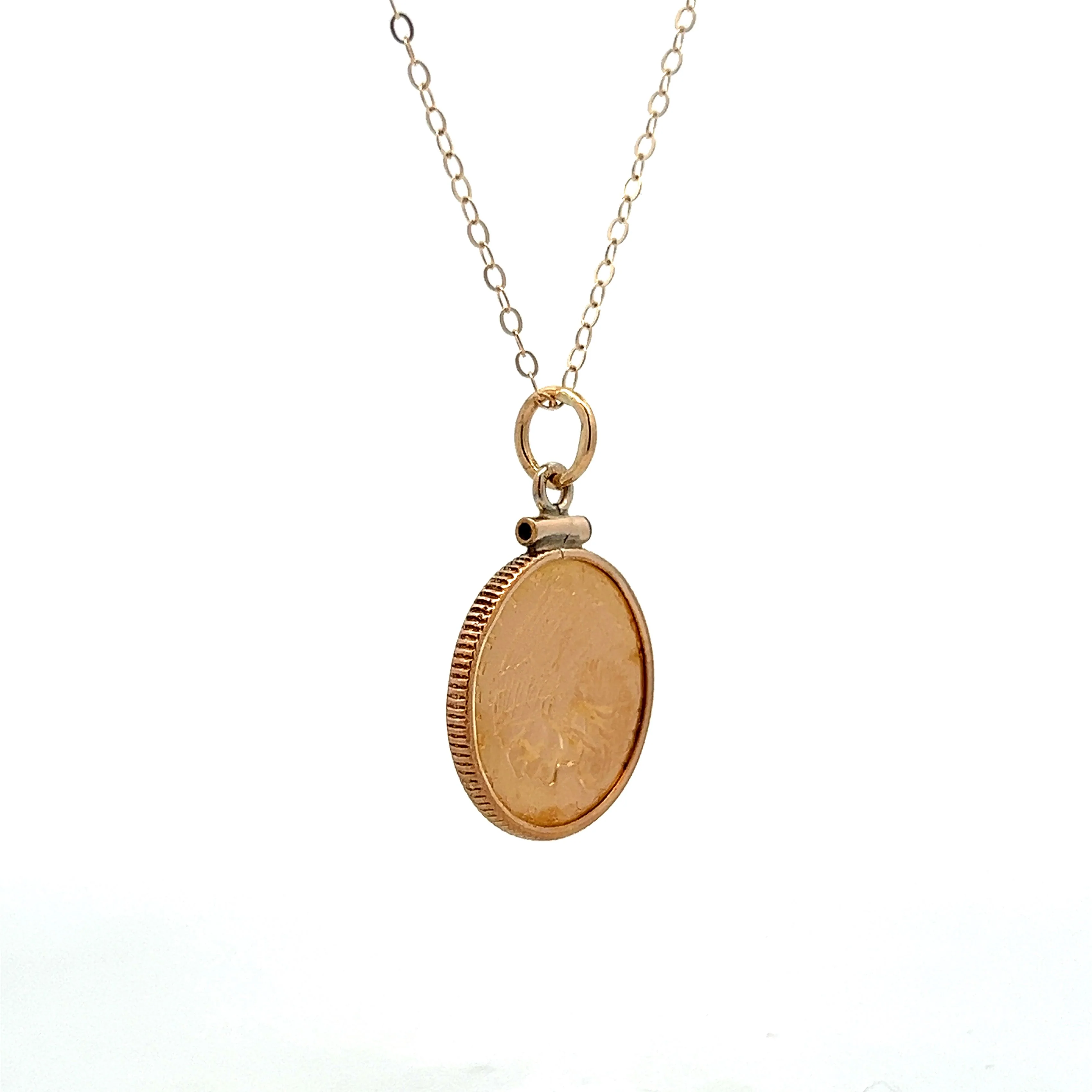 Indian Head Coin Pendant in 22k Yellow Gold - Image 3