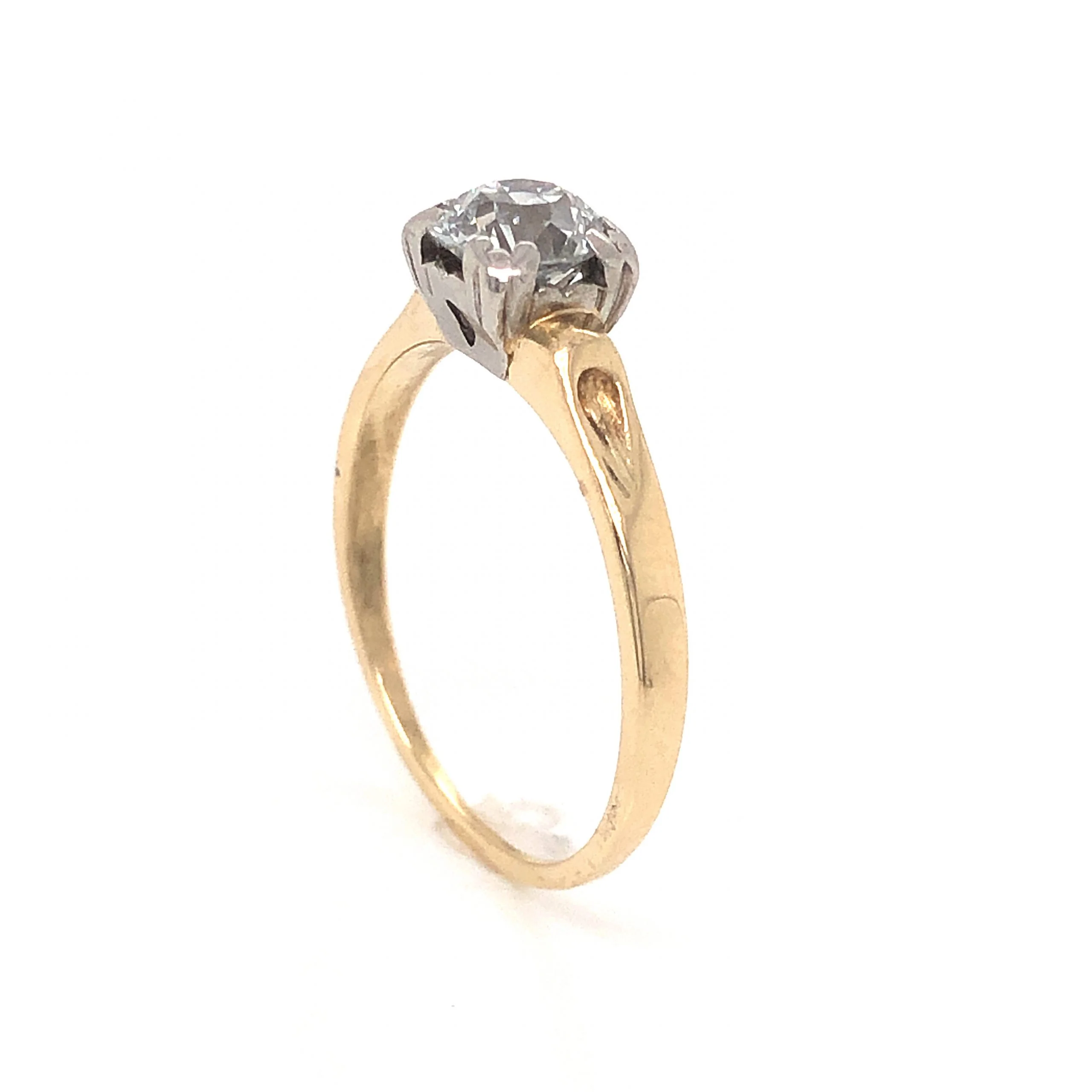 Jabel Retro Two-Toned Diamond Engagement Ring 14k - Image 4