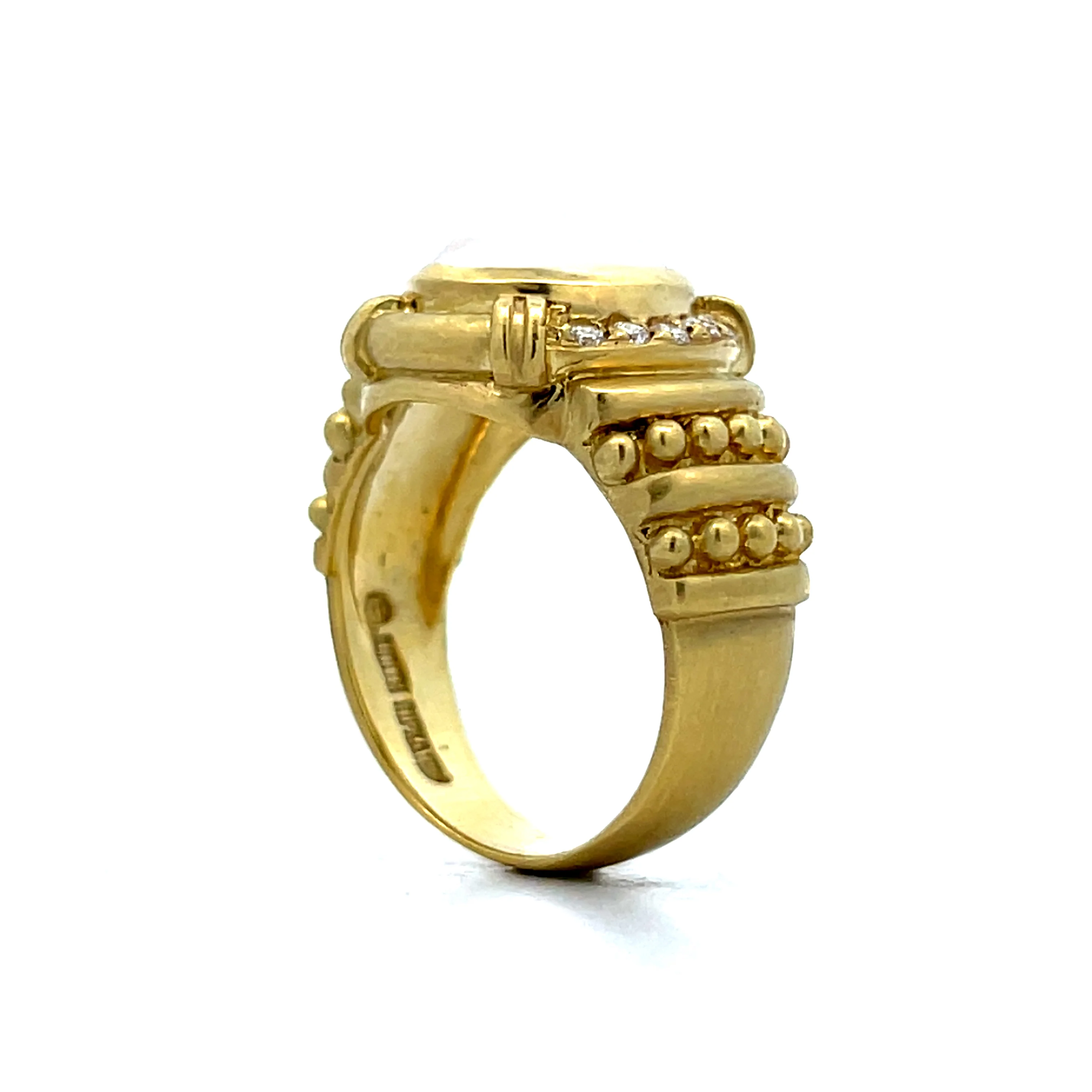Judith Ripka Mabe Pearl & Diamond Cocktail Ring in 18k - Image 5