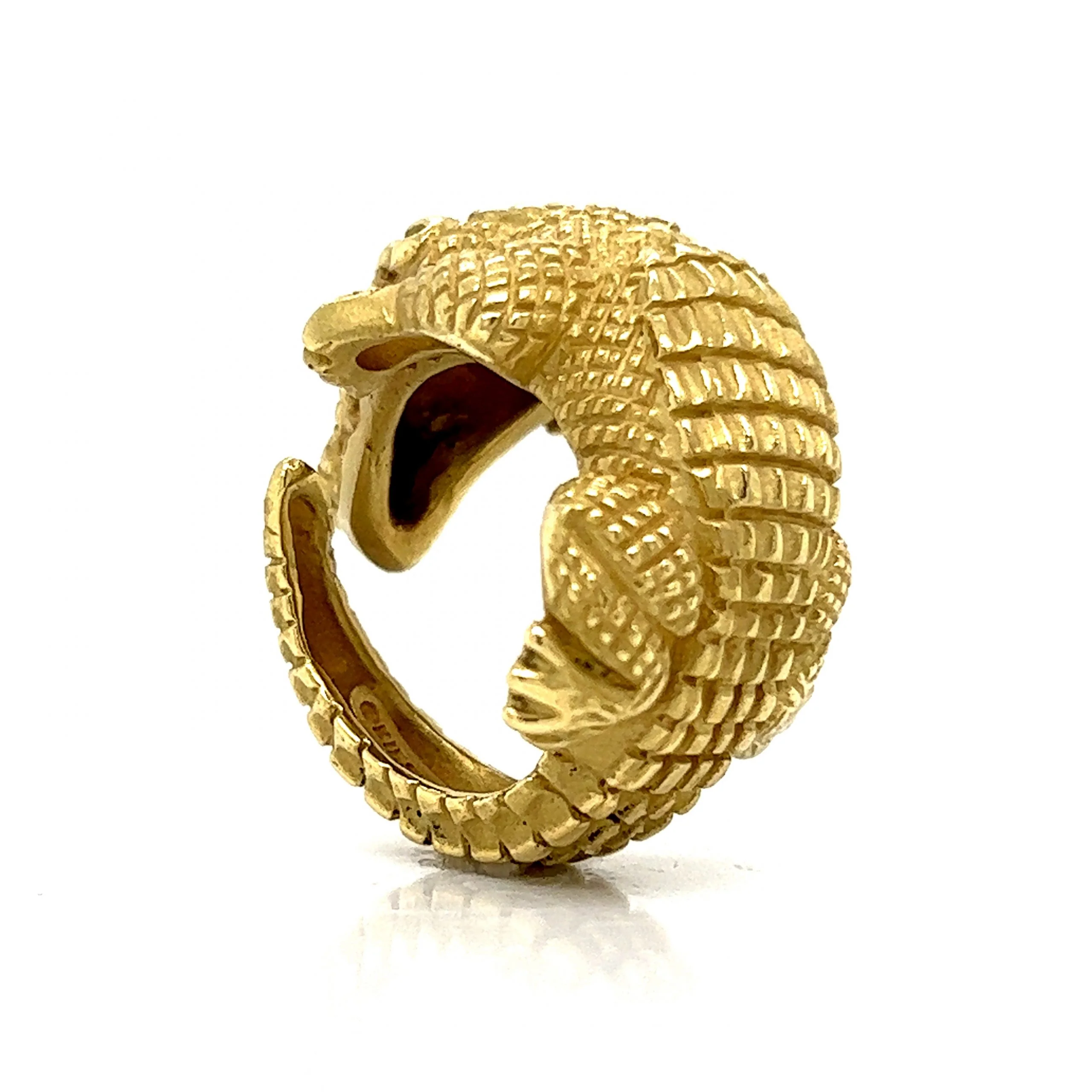 Kieselstein Cord Alligator Ring in 18k Yellow Gold - Image 6