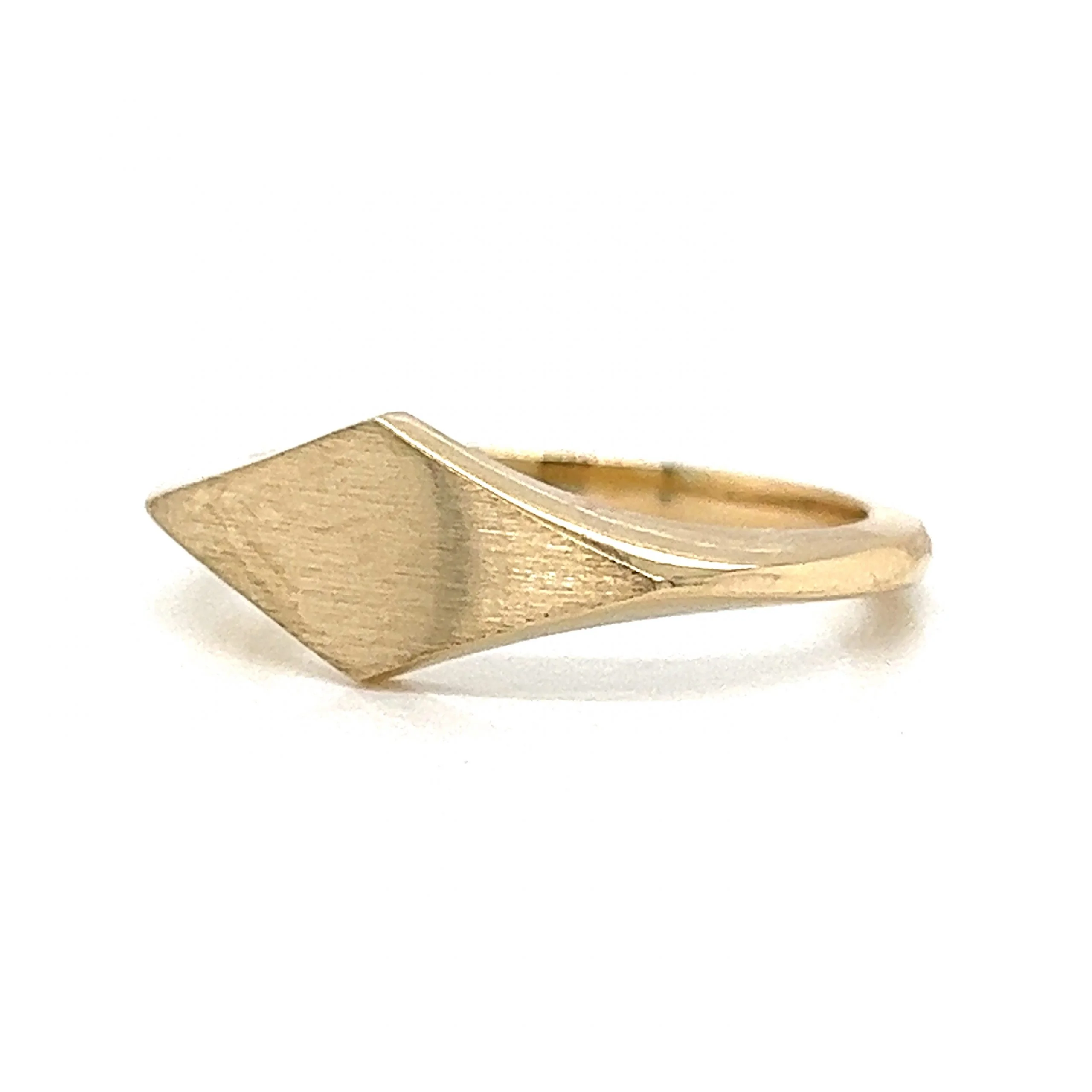 Kite Shaped Signet Ring in 14k Yellow Gold - Image 2