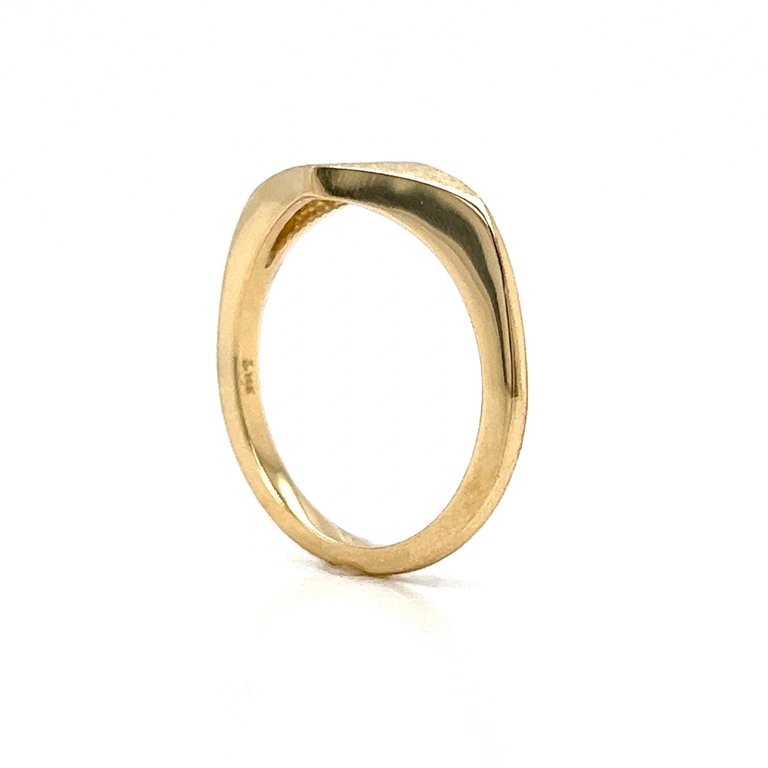 Kite Shaped Signet Ring in 14k Yellow Gold - Image 5