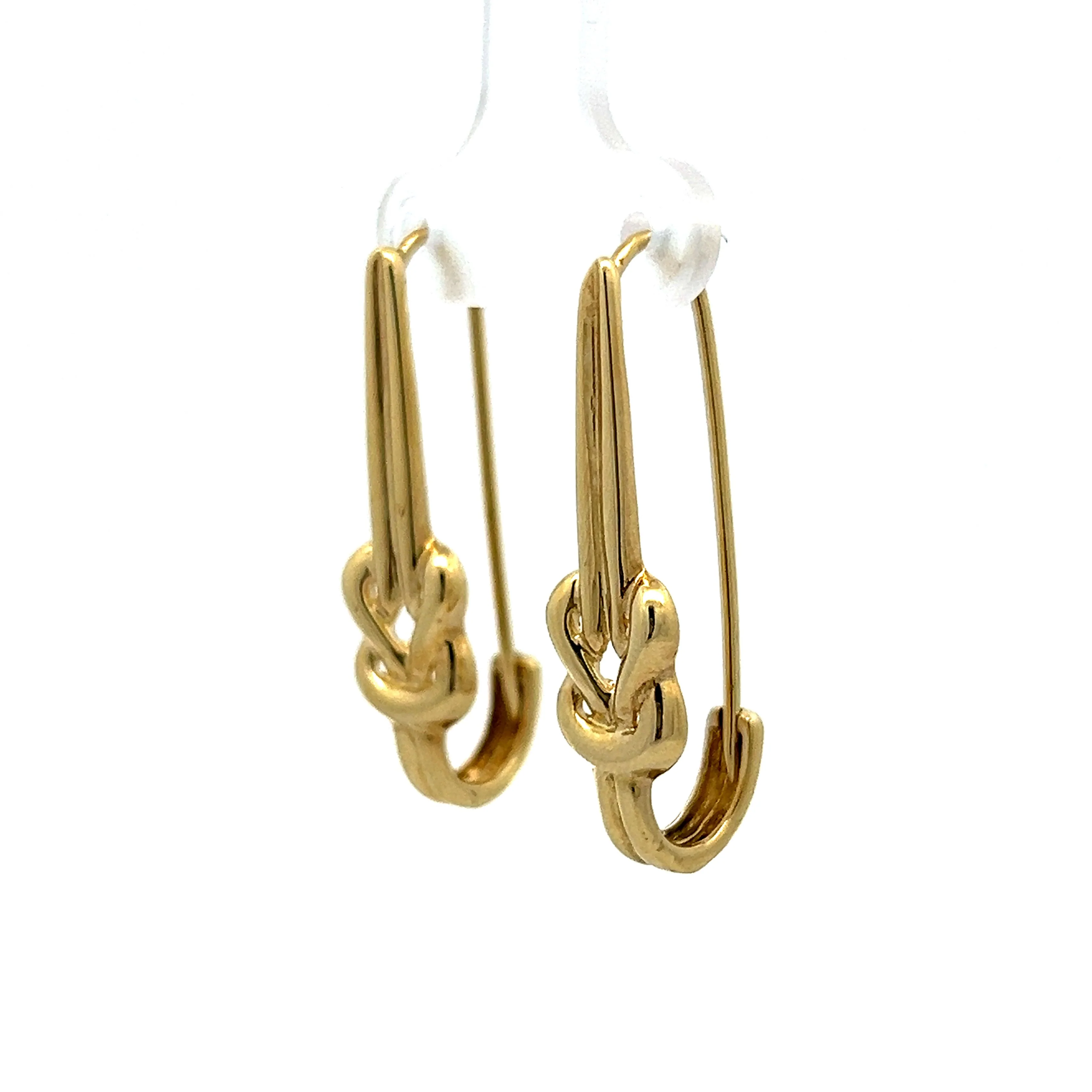 Knot Drop Dangle Earrings in 14k Yellow Gold - Image 2