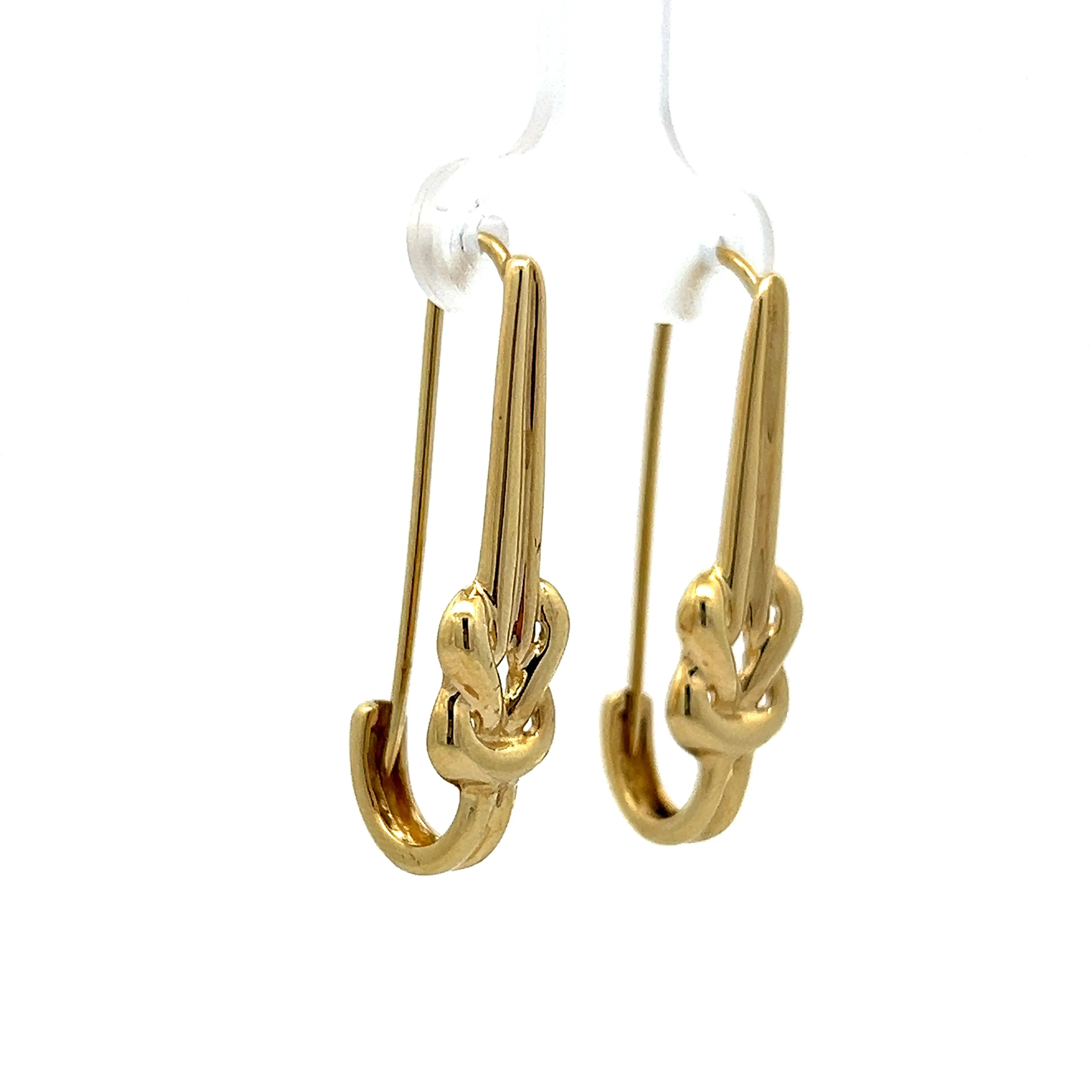 Knot Drop Dangle Earrings in 14k Yellow Gold - Image 3