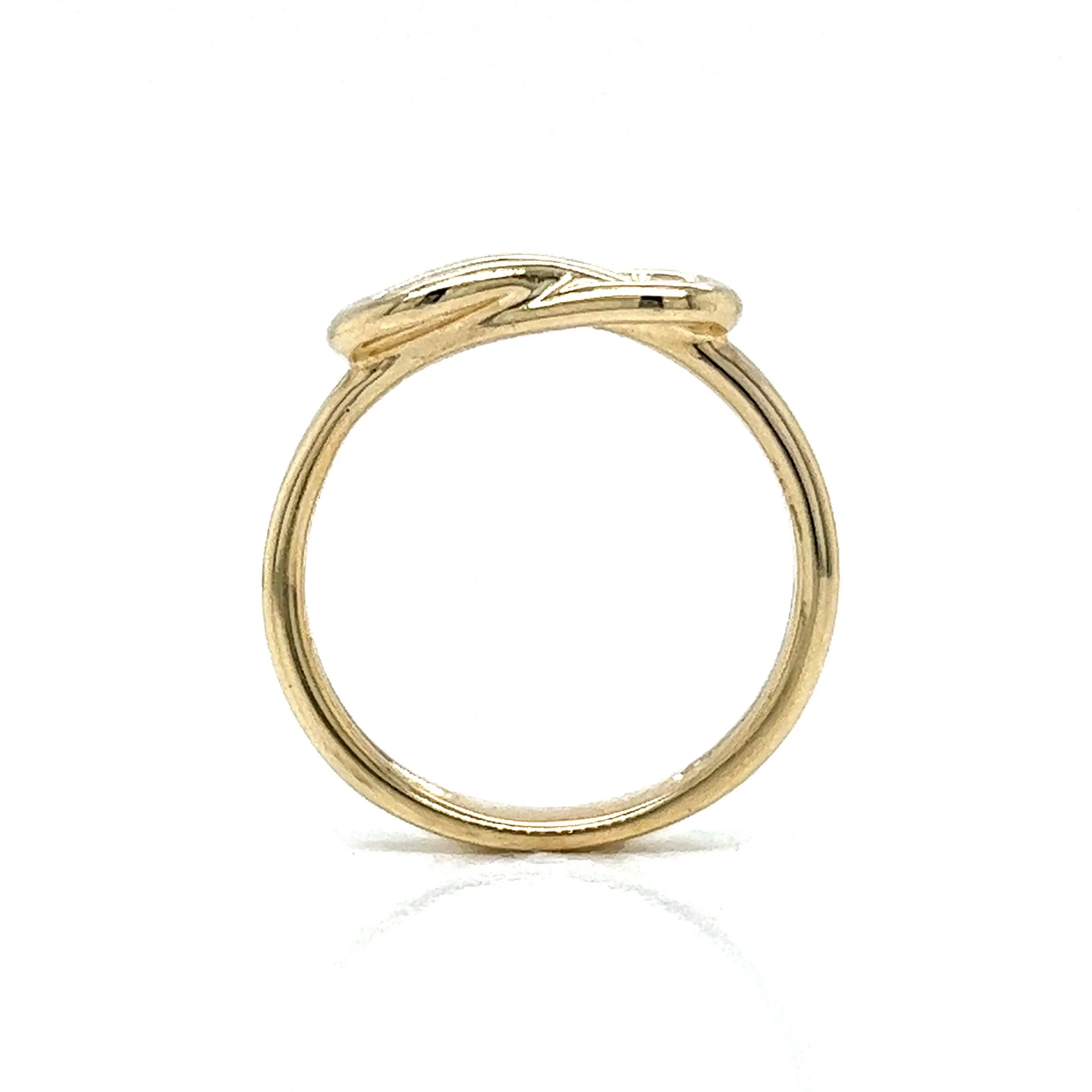 Knotted Diamond Stacking Ring in 14k Yellow Gold - Image 4