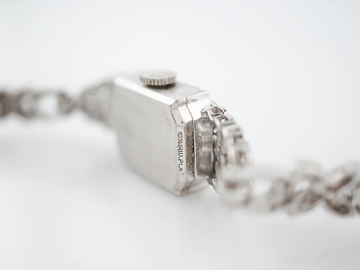 Ladies Watch Late Art Deco 1.55 Baguette & Single Cut Diamonds in 14k White Gold & Platinum - Image 6