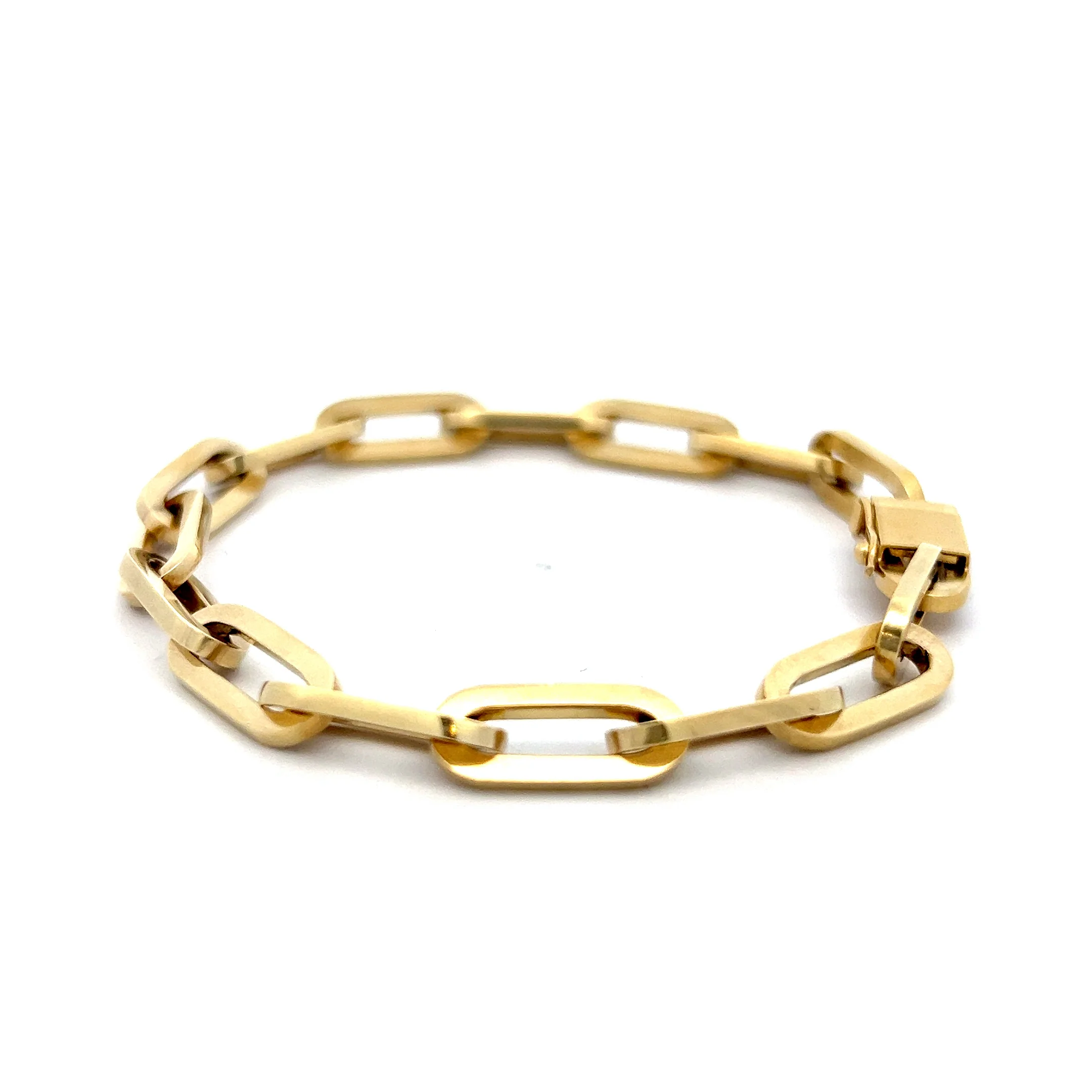 Large Paperclip Chain Bracelet in 14k Yellow Gold - Image 2