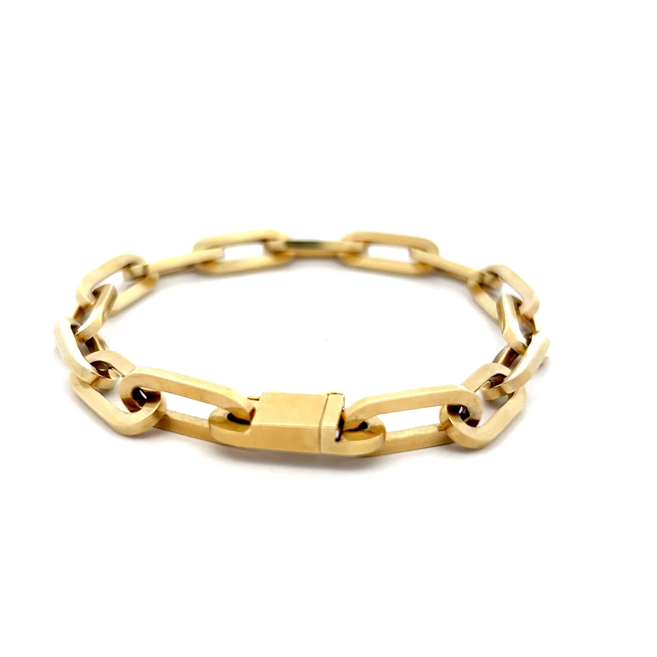 Large Paperclip Chain Bracelet in 14k Yellow Gold - Image 4