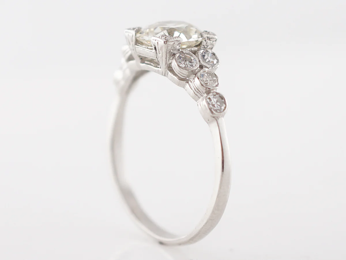1.5 Carat Late Art Deco Old European Cut Diamond Ring - Image 5