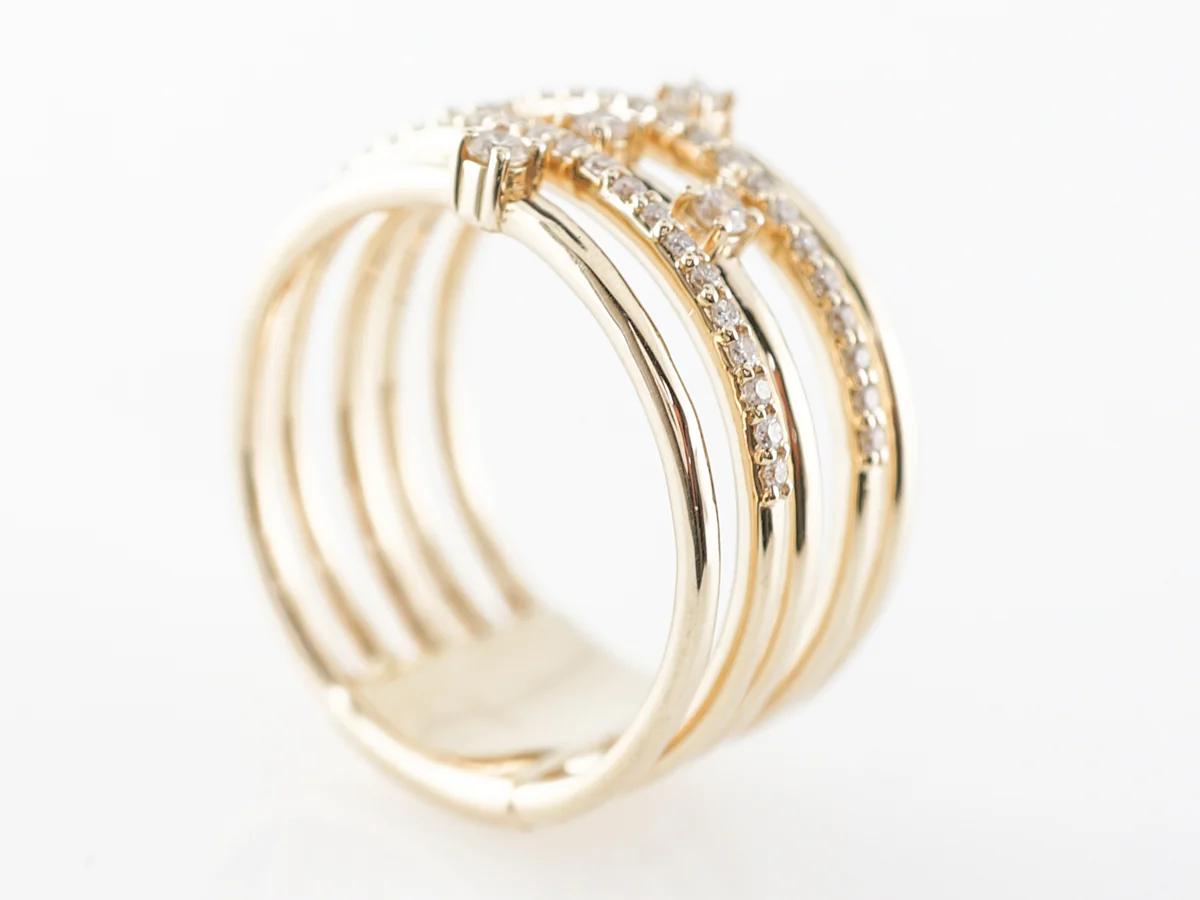 Layered Diamond Stack Ring in 14k Yellow Gold - Image 5