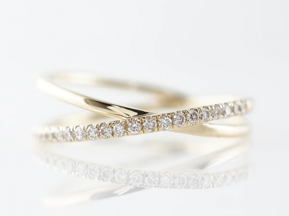 Layered Diamond Stacking Ring in 14k Yellow Gold
