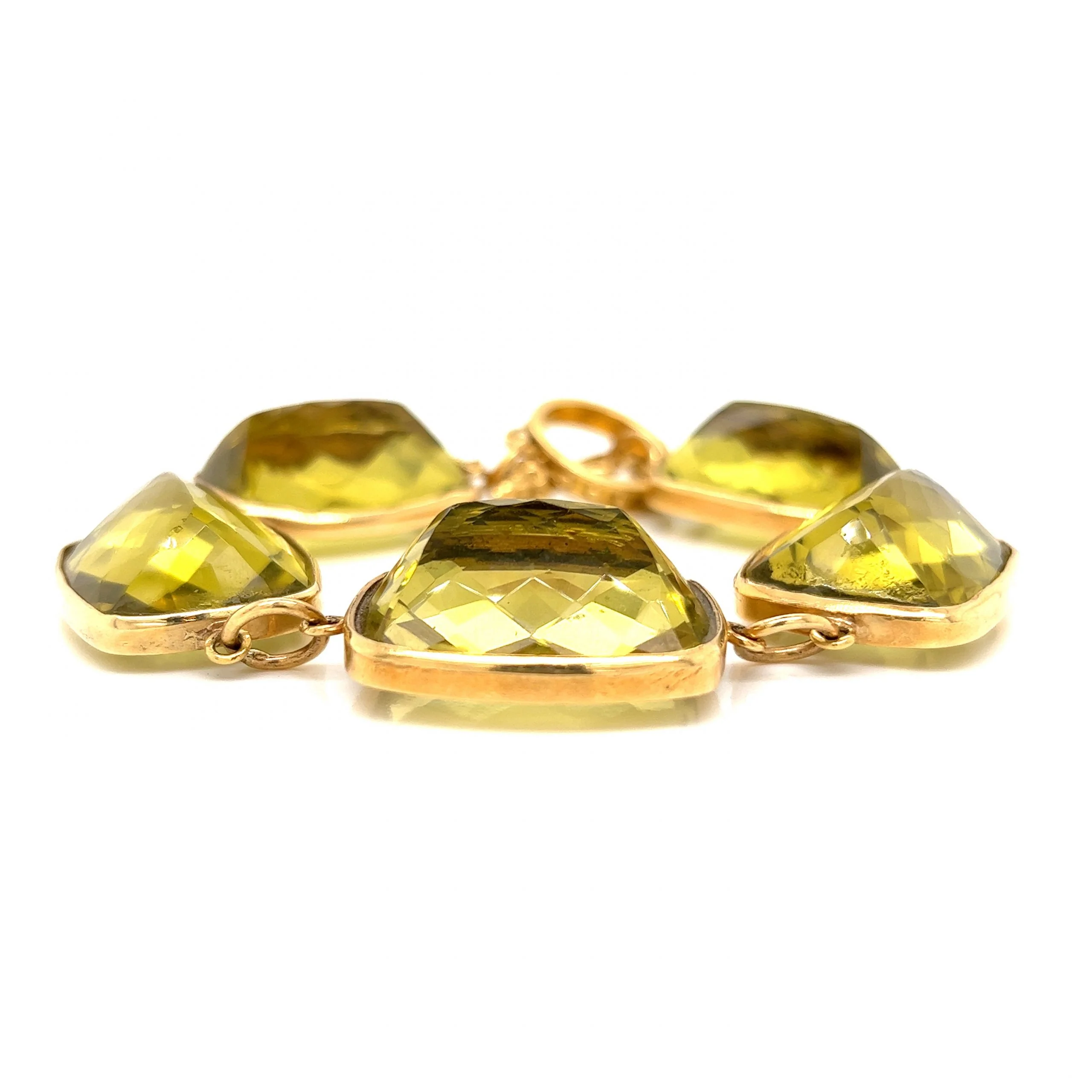 Lemon Quartz Bracelet w/ Toggle Clasp in 18k Yellow Gold - Image 2