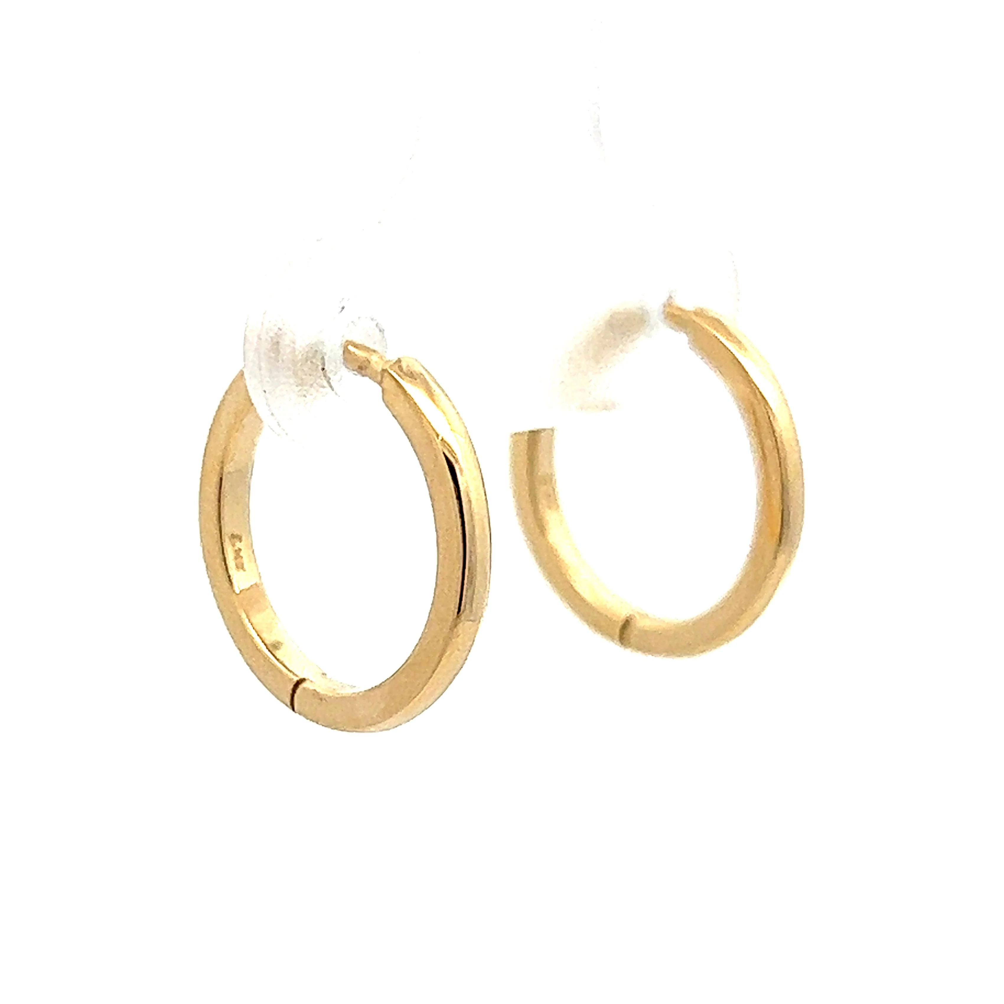 Lightweight Hoop Earrings in 14k Yellow Gold - Image 3