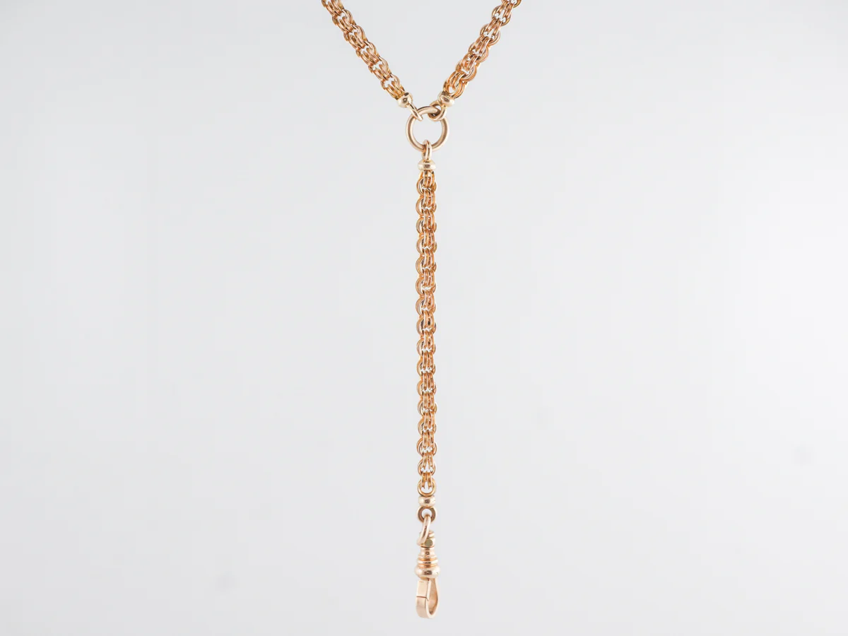 Long Victorian Chain w/ Extender in 14k Yellow Gold - Image 2
