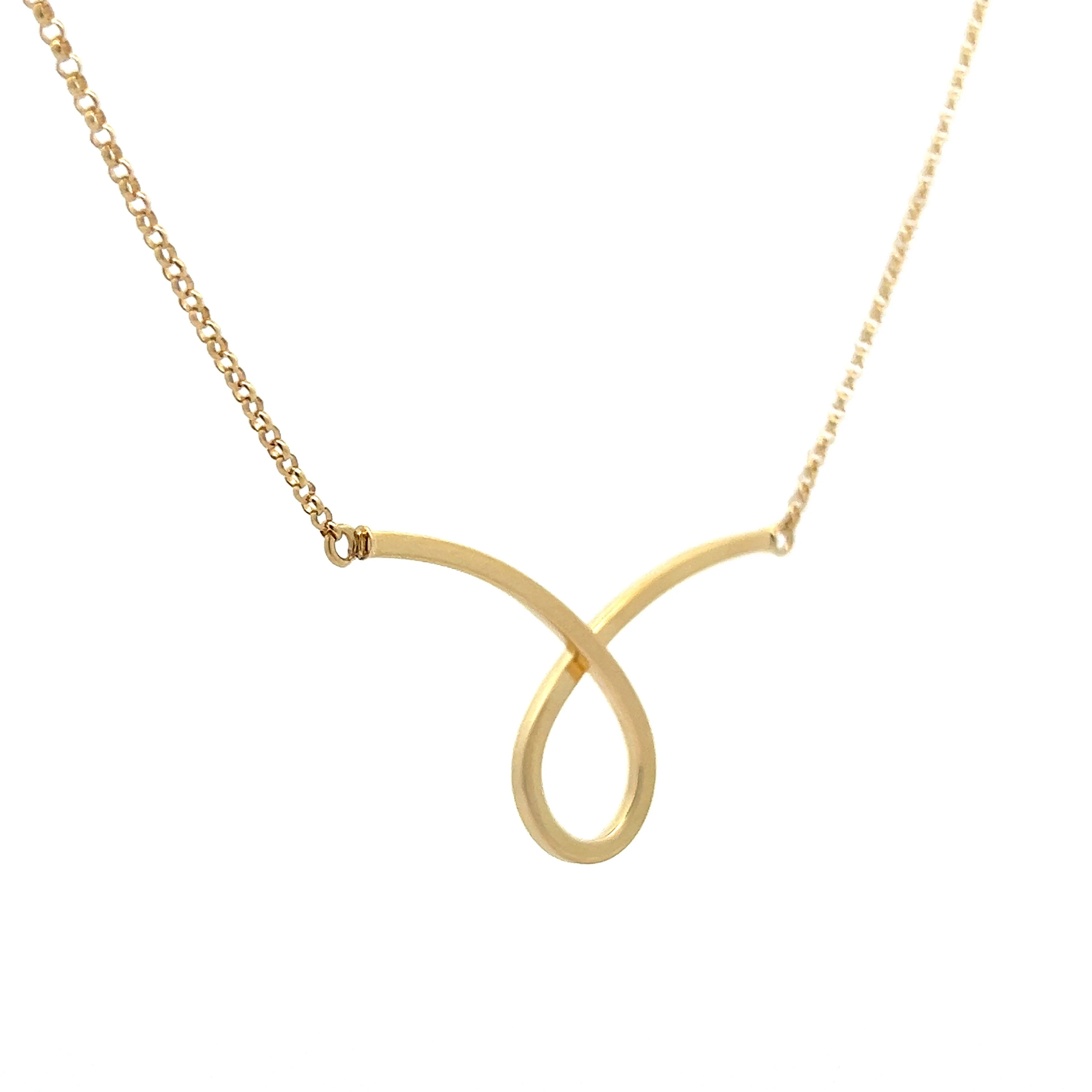 Loop Pendant Necklace in 14k Yellow Gold - Image 3
