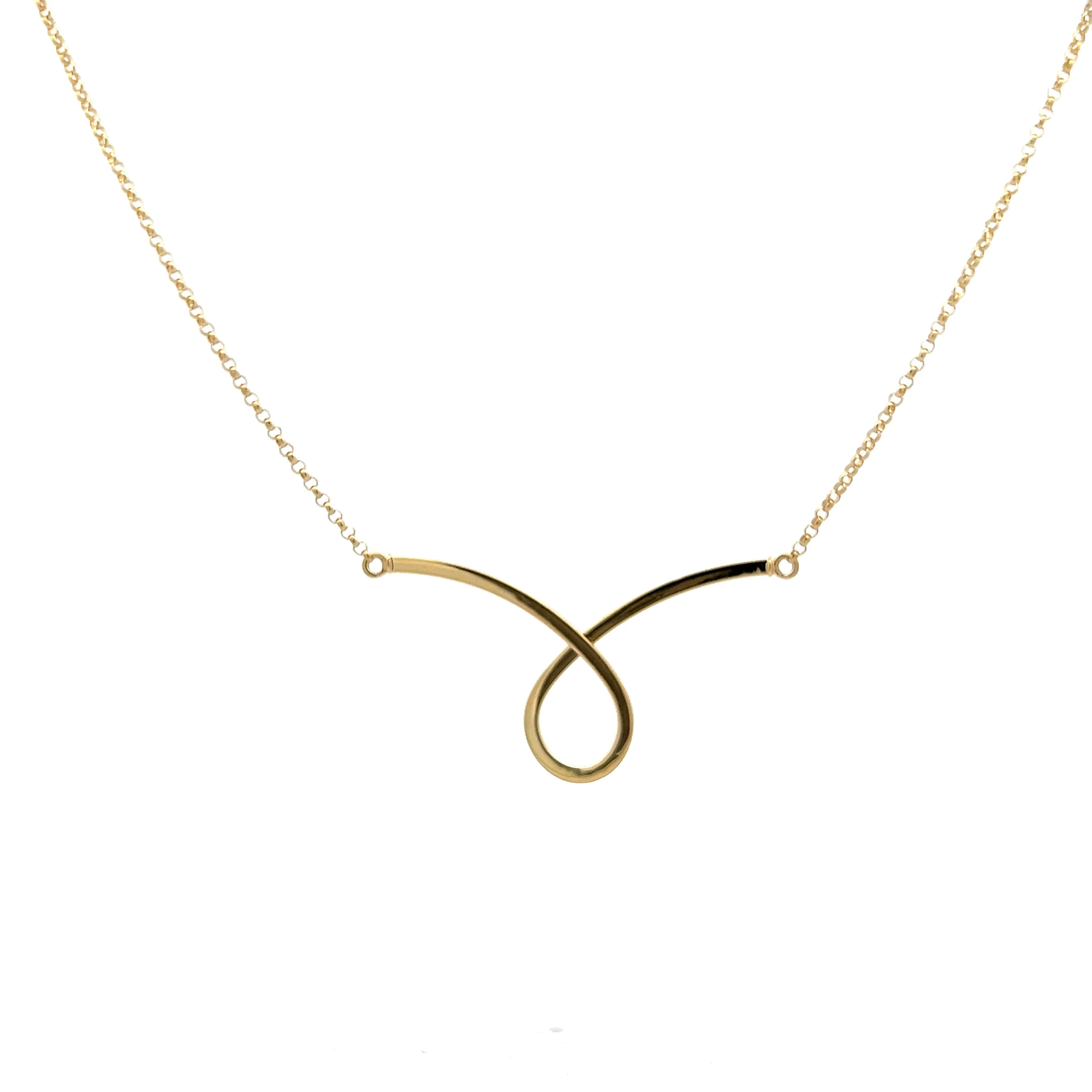 Loop Pendant Necklace in 14k Yellow Gold - Image 4