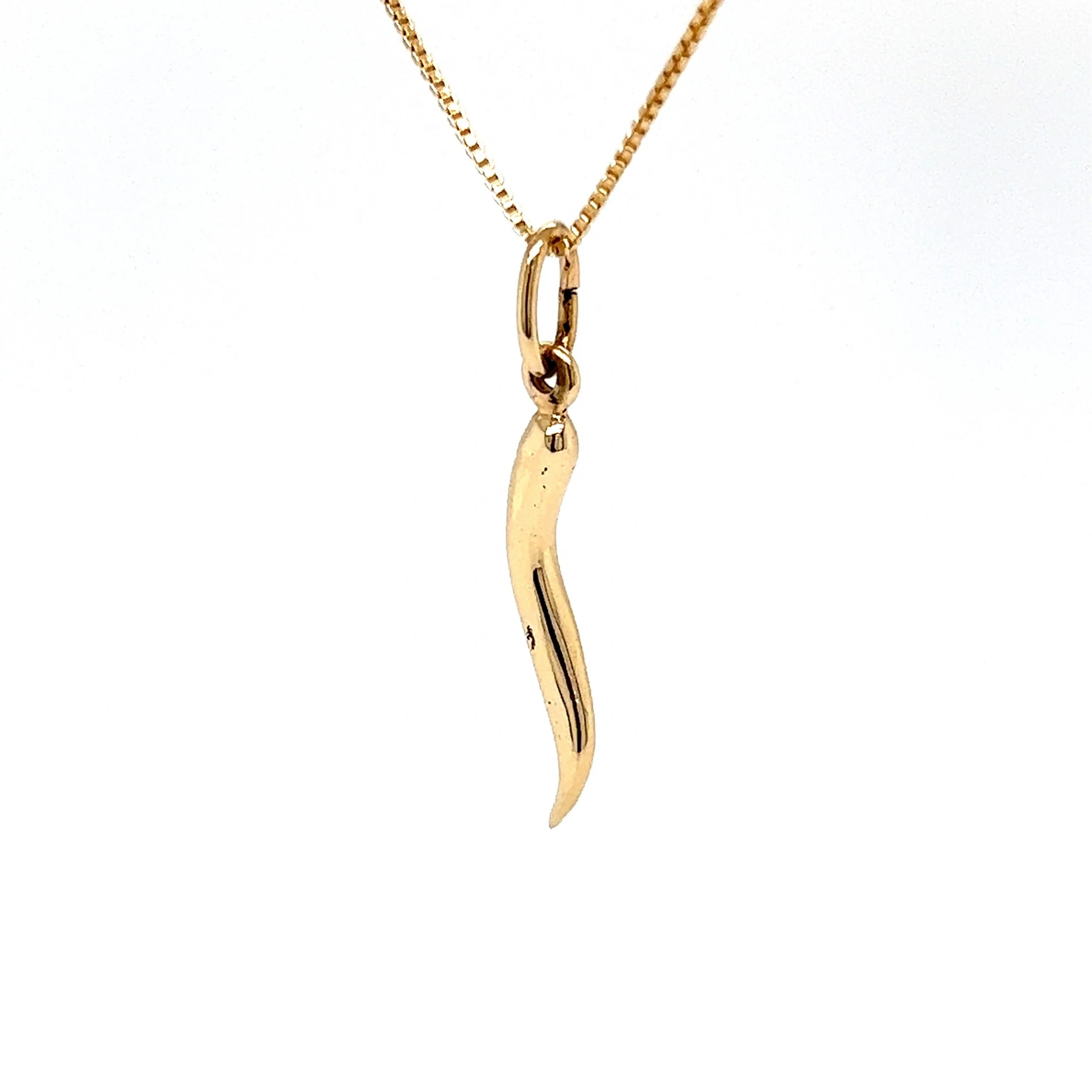 Lucky Cornicello Pendant Necklace in 14k Yellow Gold - Image 2