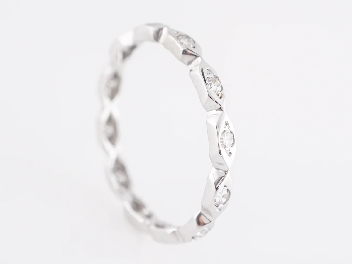 Marquis Station Diamond Eternity Band in 14K White Gold - Image 3