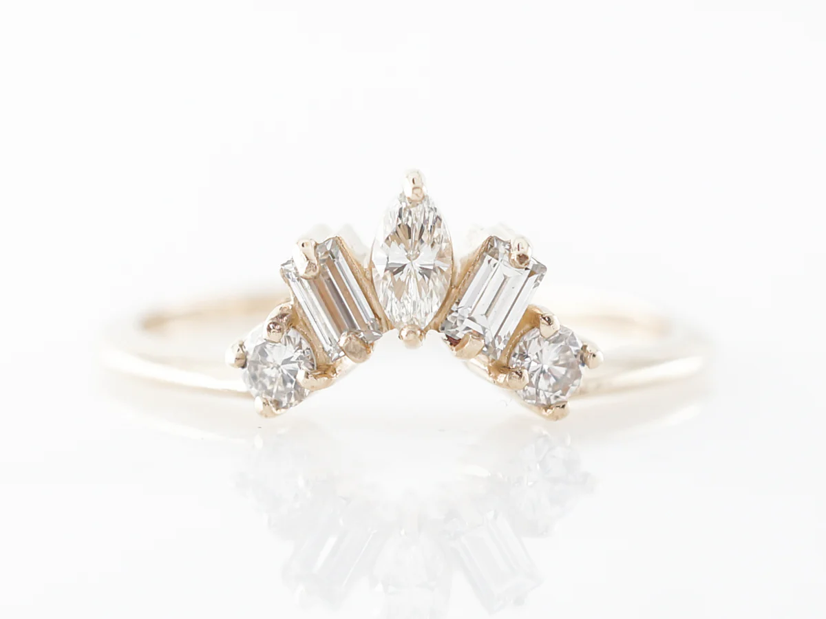 Marquise, Baguette & Round Diamond Wedding Band