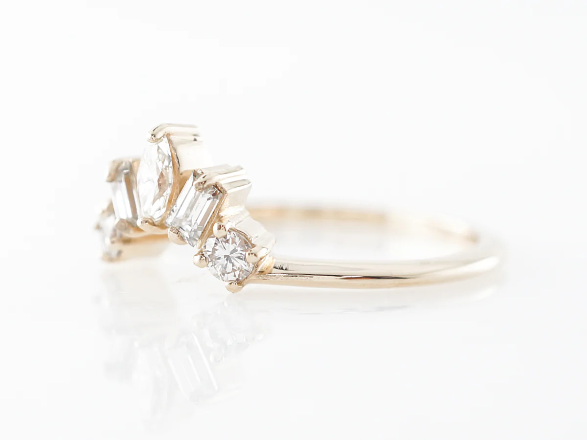Marquise, Baguette & Round Diamond Wedding Band - Image 2