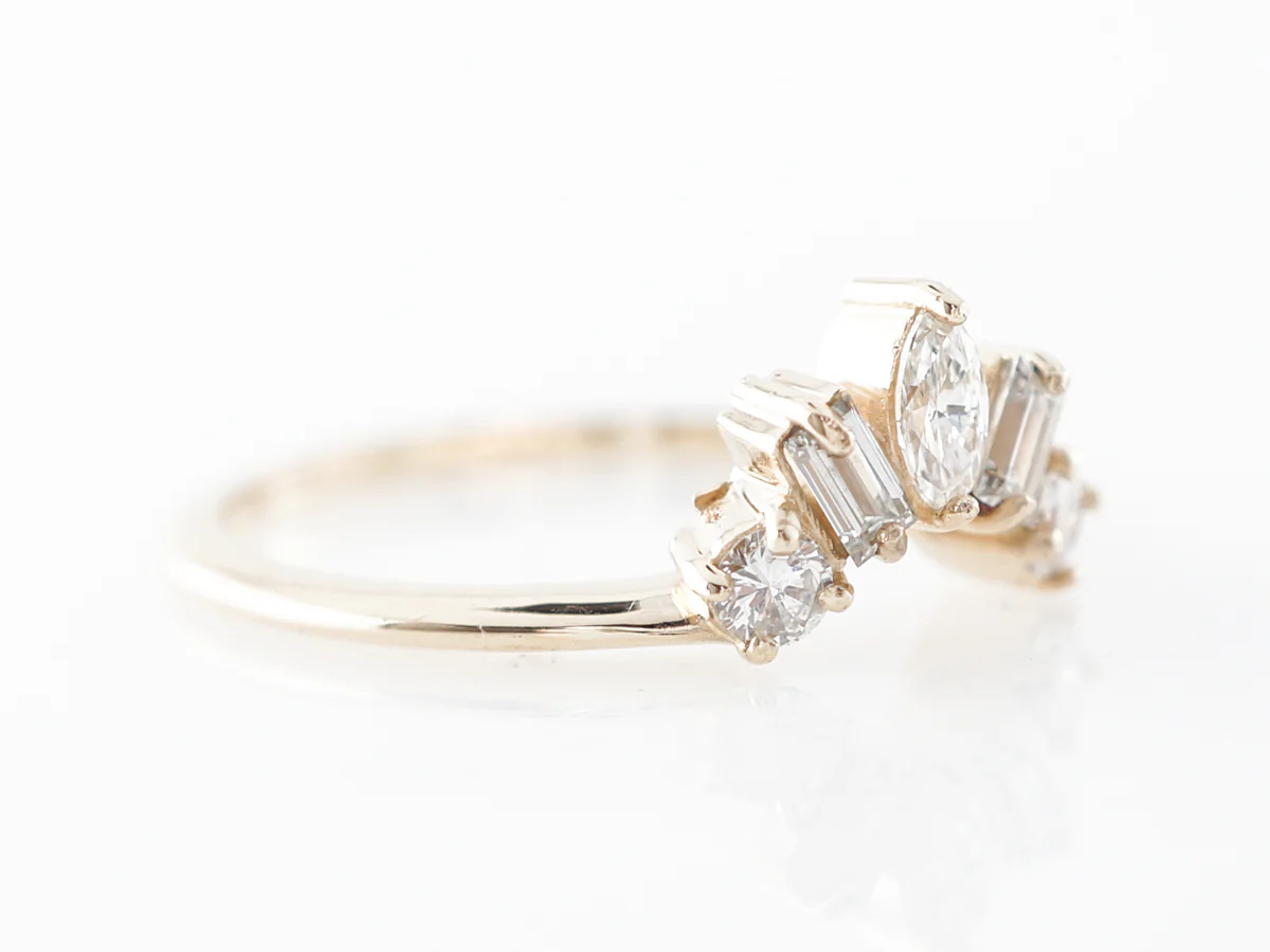 Marquise, Baguette & Round Diamond Wedding Band - Image 3